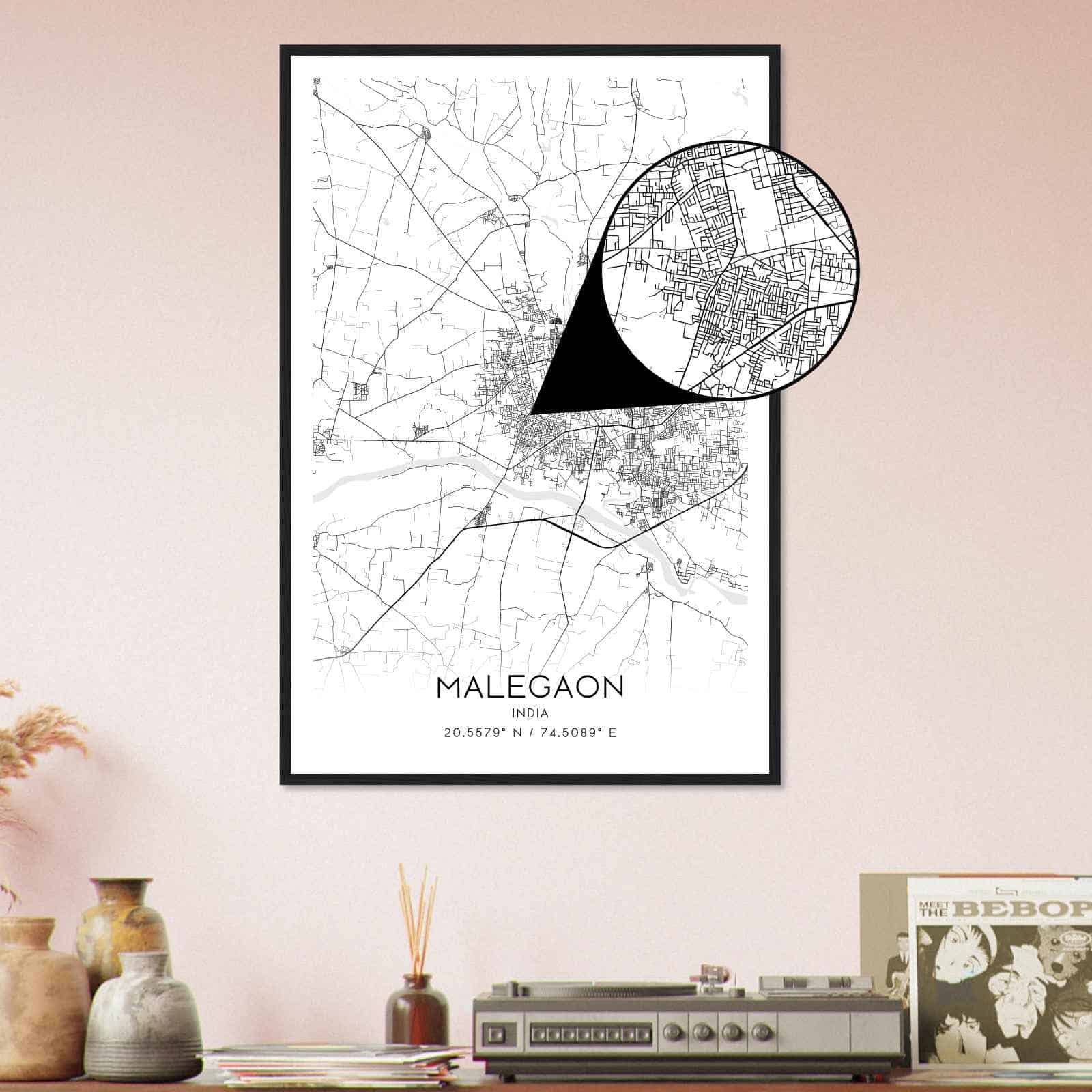 Deerfield Kansas Map Poster, Modern Home Decor Wall Art Print (Copy)