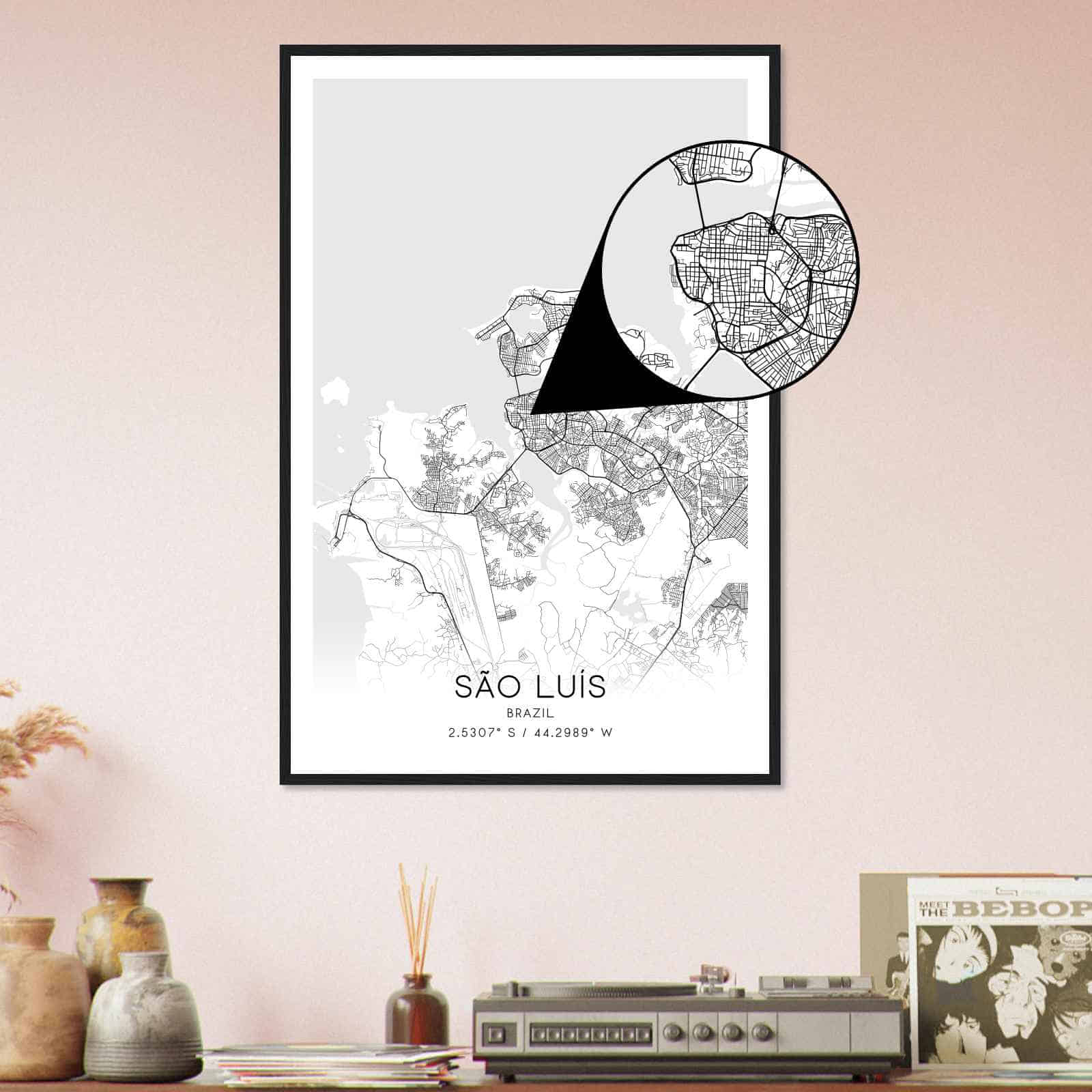 Deerfield Kansas Map Poster, Modern Home Decor Wall Art Print (Copy)