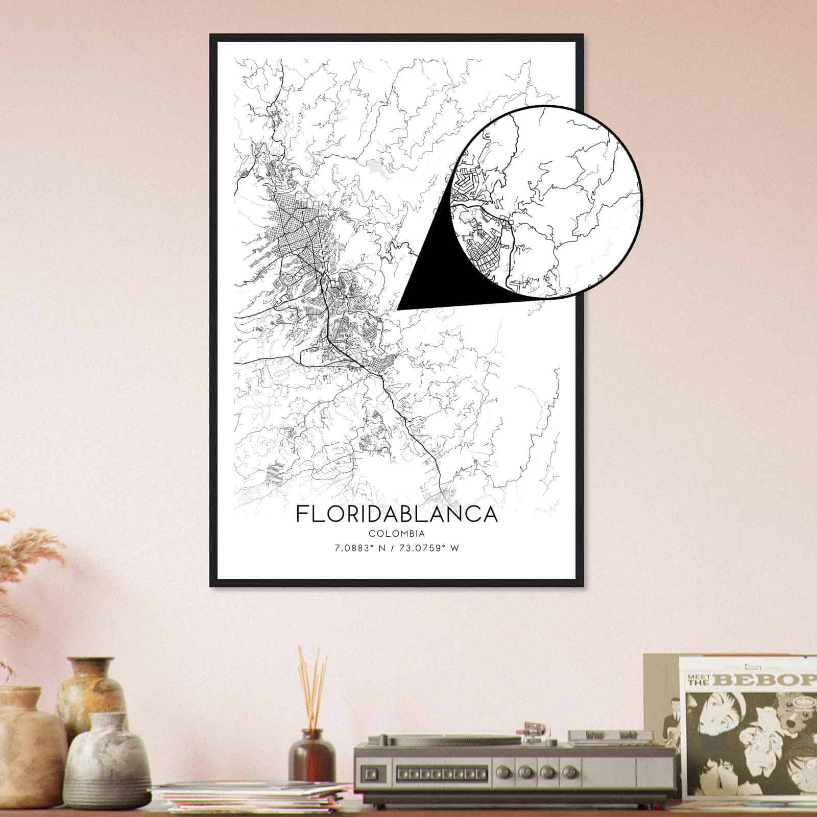 Deerfield Kansas Map Poster, Modern Home Decor Wall Art Print (Copy)