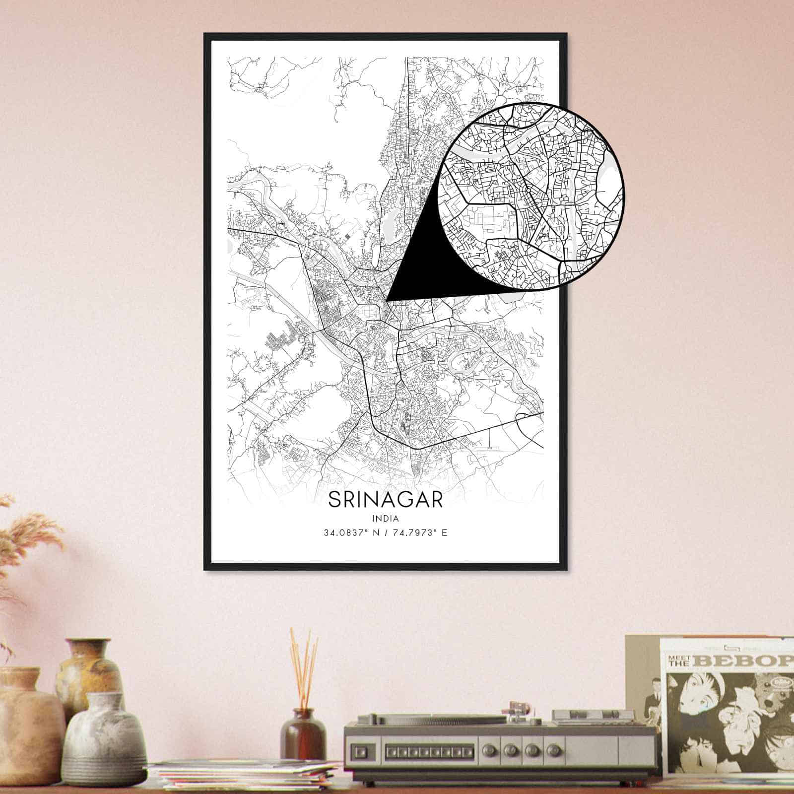 Deerfield Kansas Map Poster, Modern Home Decor Wall Art Print (Copy)