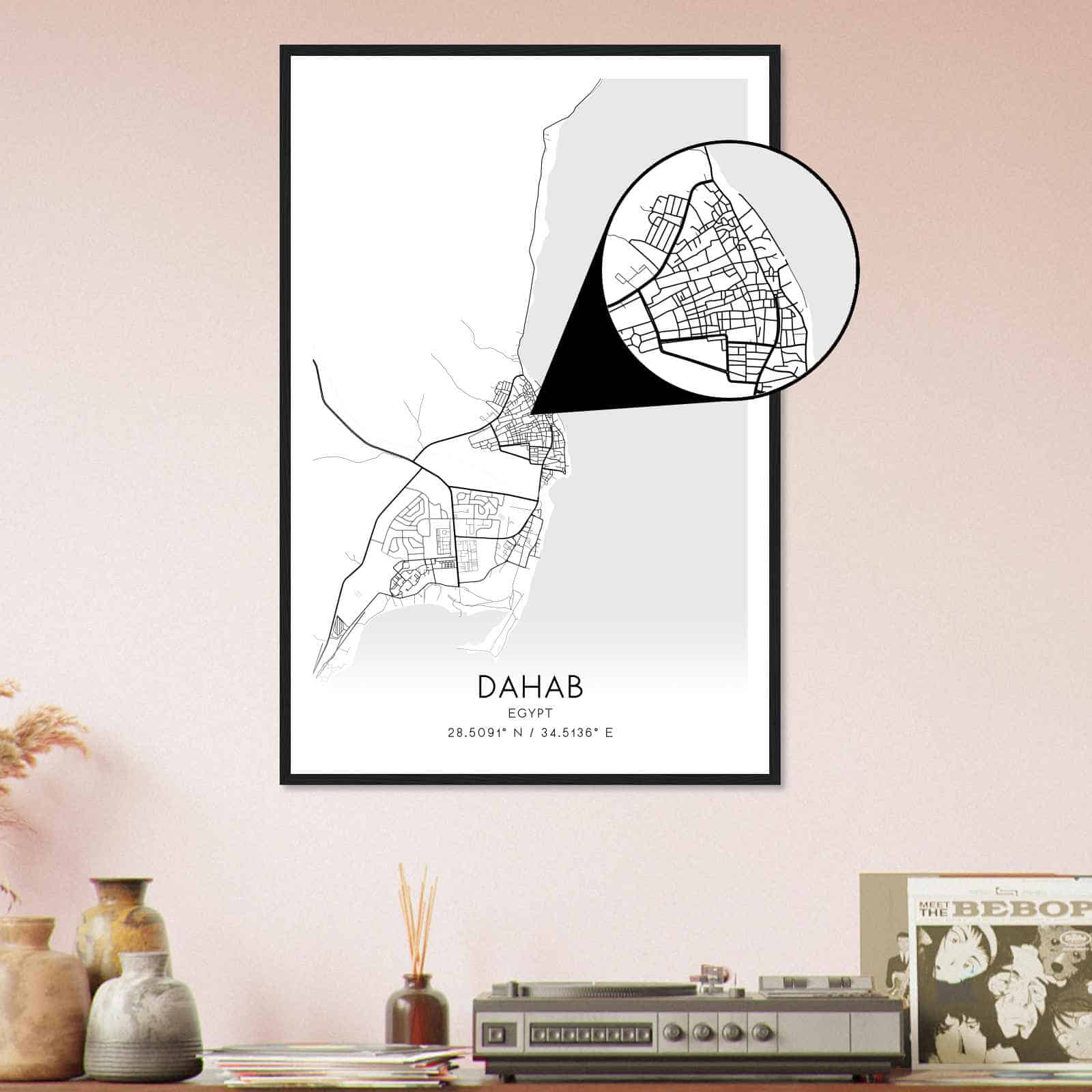 Deerfield Kansas Map Poster, Modern Home Decor Wall Art Print (Copy)