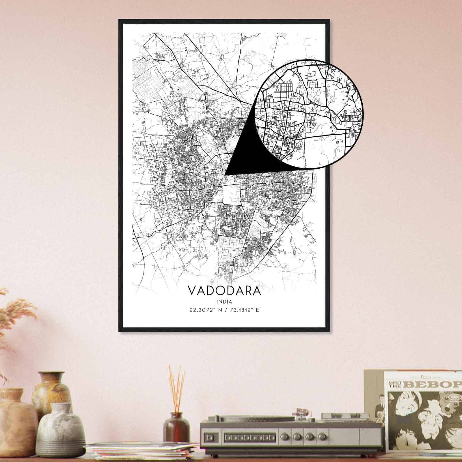 Deerfield Kansas Map Poster, Modern Home Decor Wall Art Print (Copy)