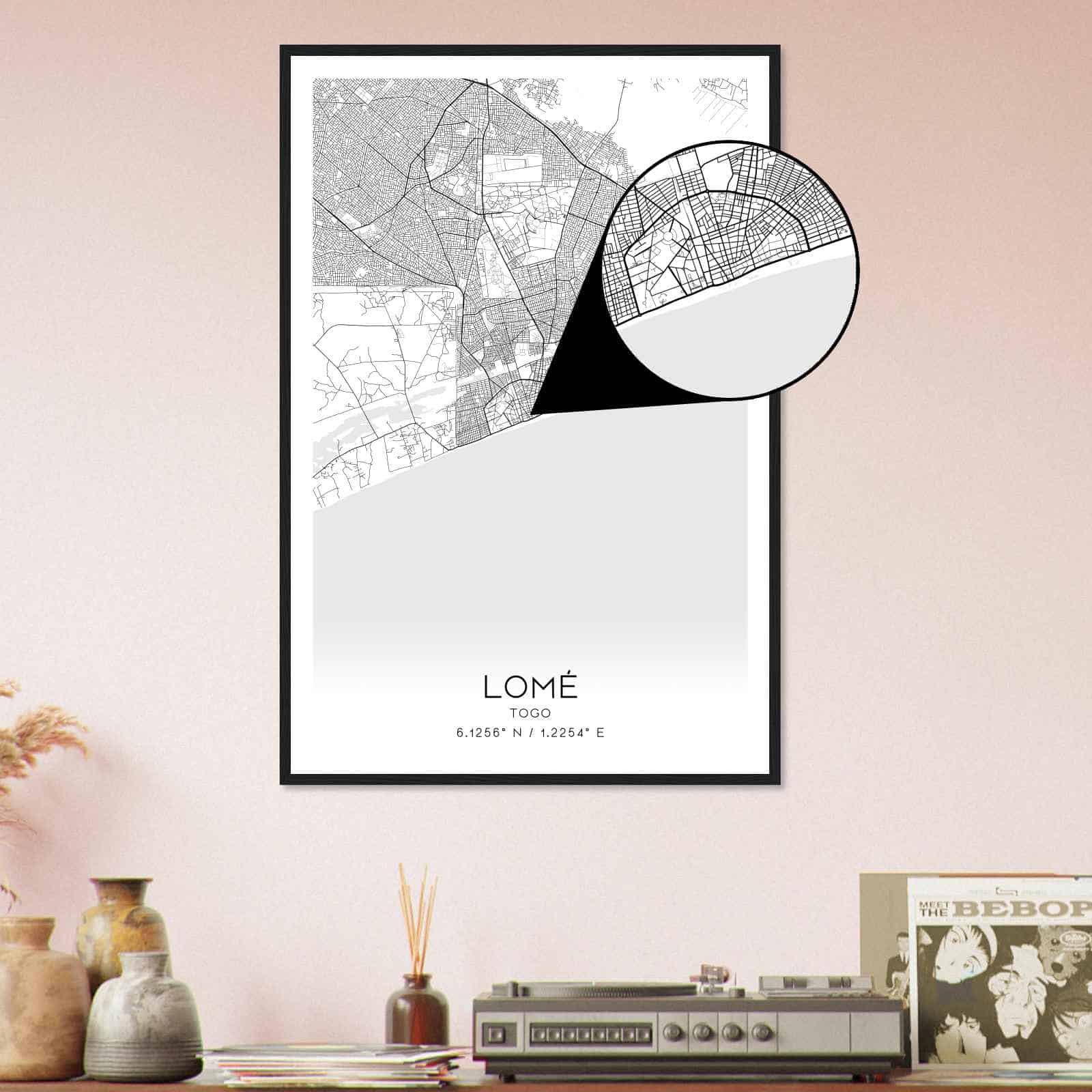 Deerfield Kansas Map Poster, Modern Home Decor Wall Art Print (Copy)