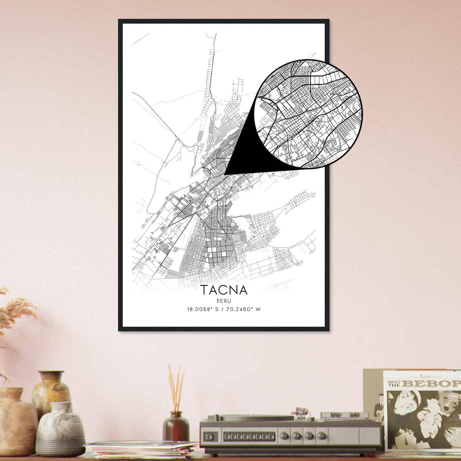 Deerfield Kansas Map Poster, Modern Home Decor Wall Art Print (Copy)