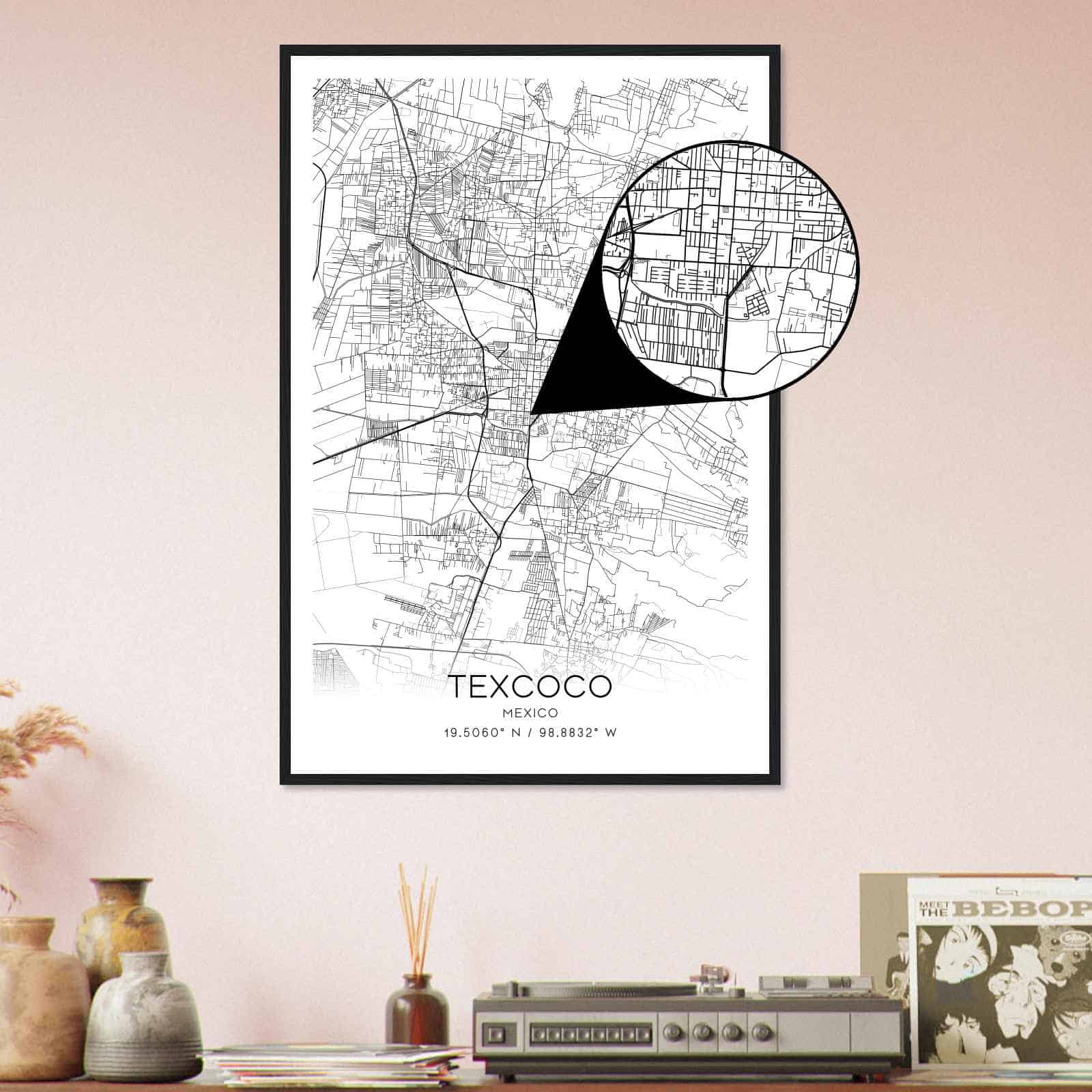 Deerfield Kansas Map Poster, Modern Home Decor Wall Art Print (Copy)