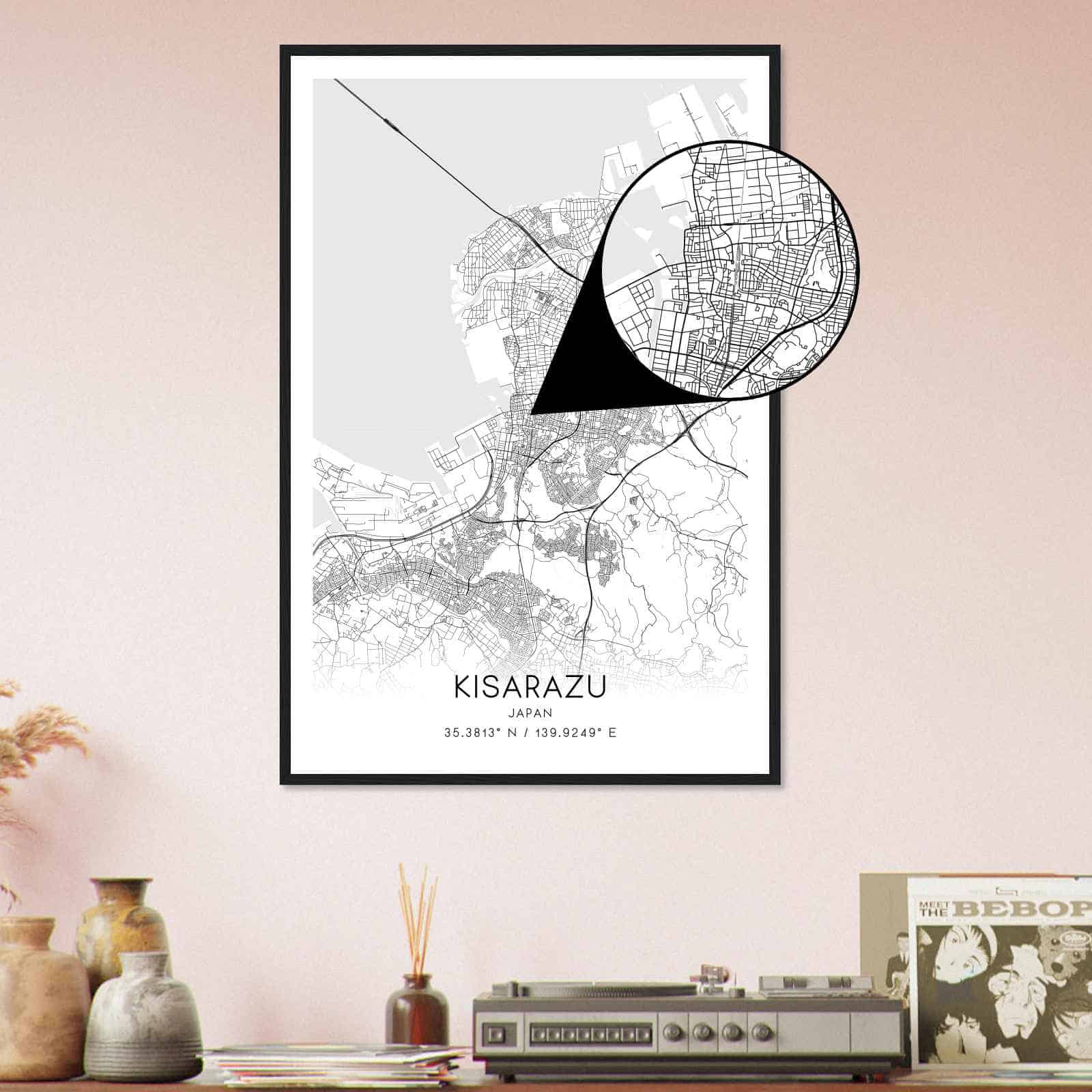 Deerfield Kansas Map Poster, Modern Home Decor Wall Art Print (Copy)