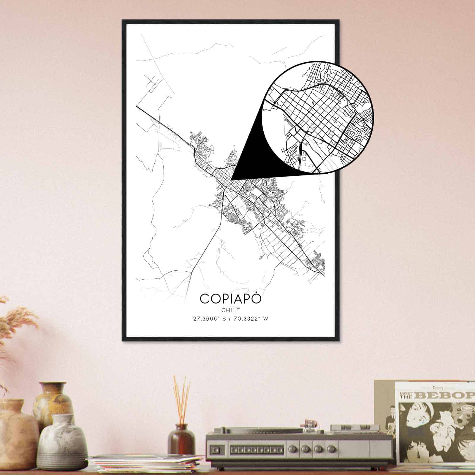 Deerfield Kansas Map Poster, Modern Home Decor Wall Art Print (Copy)