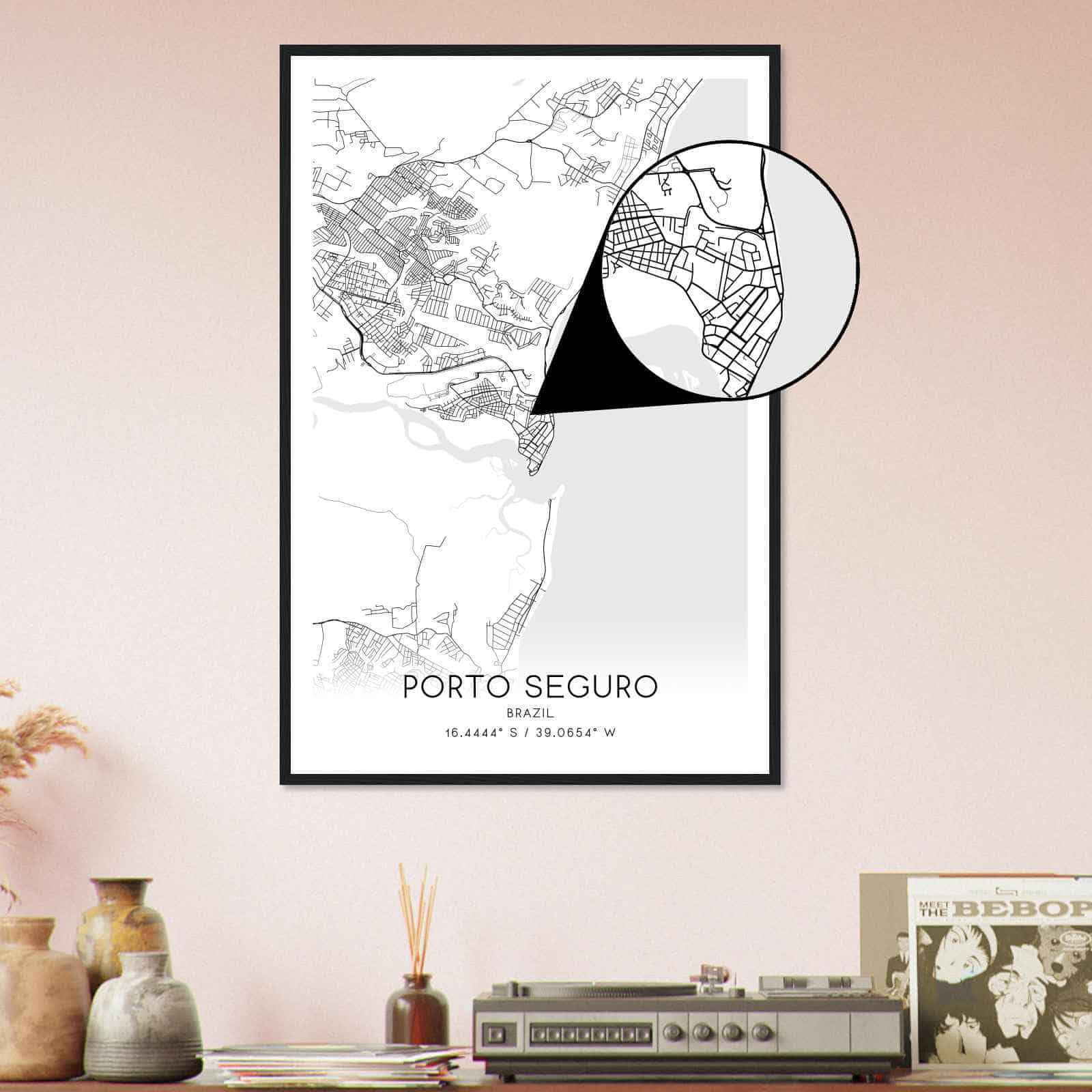 Deerfield Kansas Map Poster, Modern Home Decor Wall Art Print (Copy)