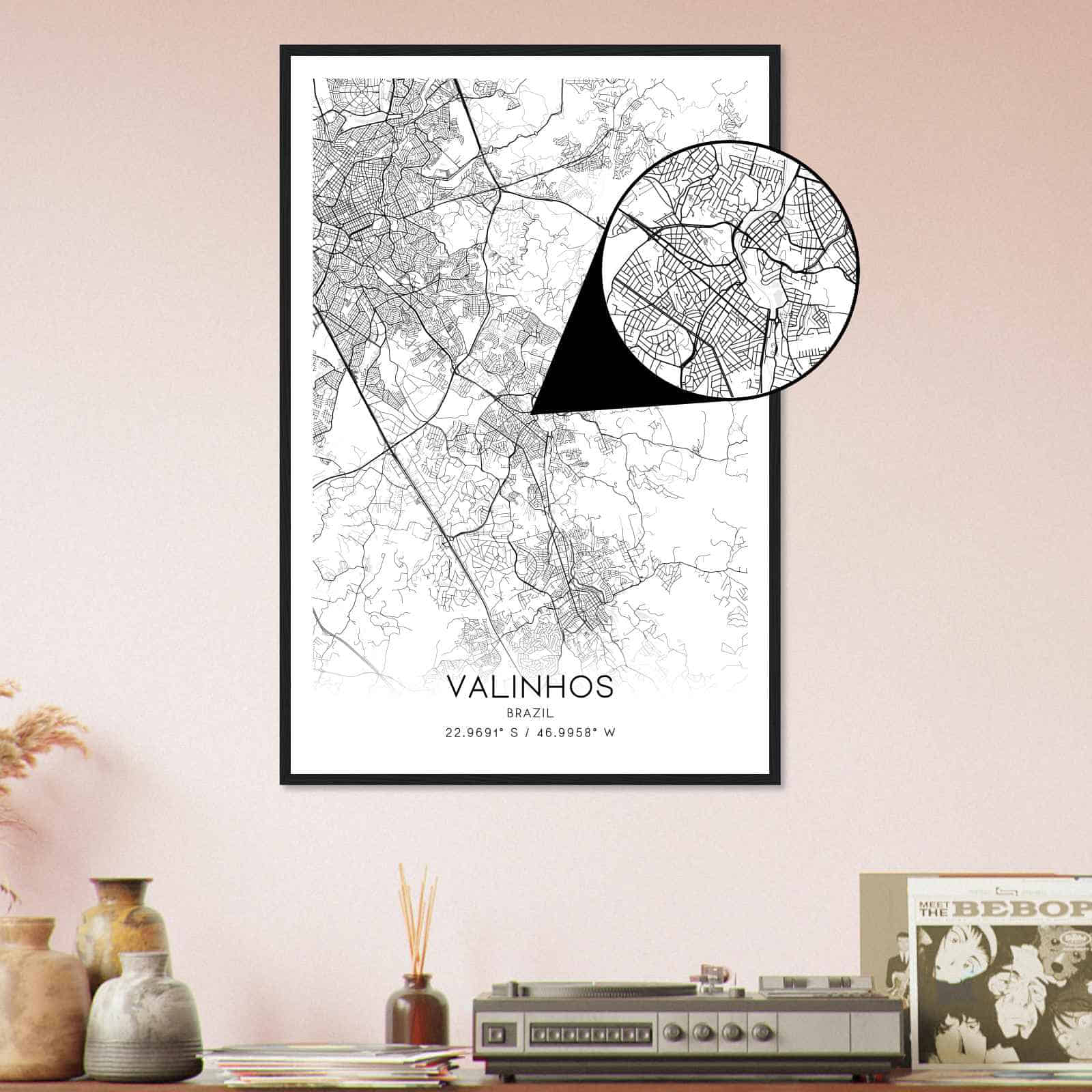 Deerfield Kansas Map Poster, Modern Home Decor Wall Art Print (Copy)