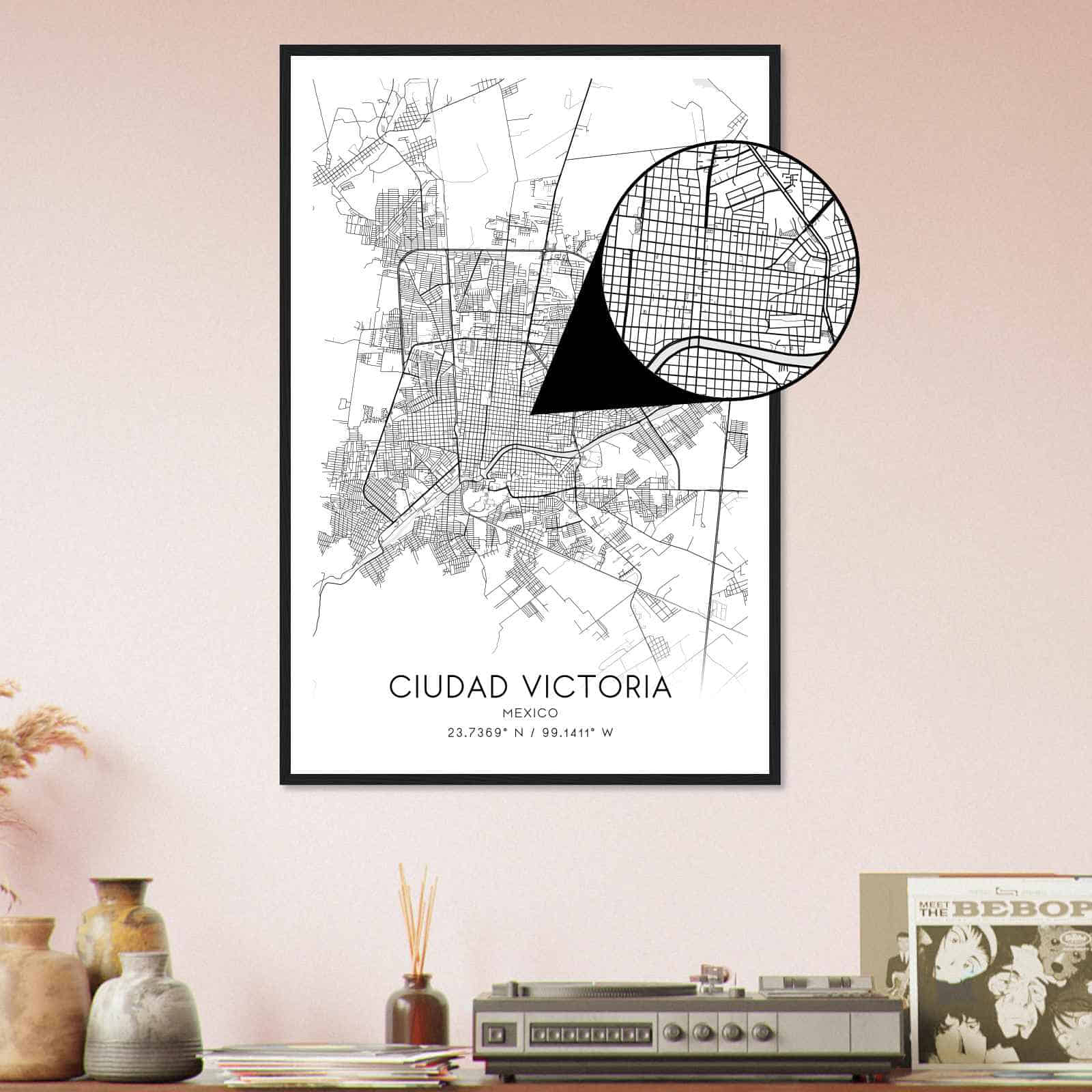 Deerfield Kansas Map Poster, Modern Home Decor Wall Art Print (Copy)