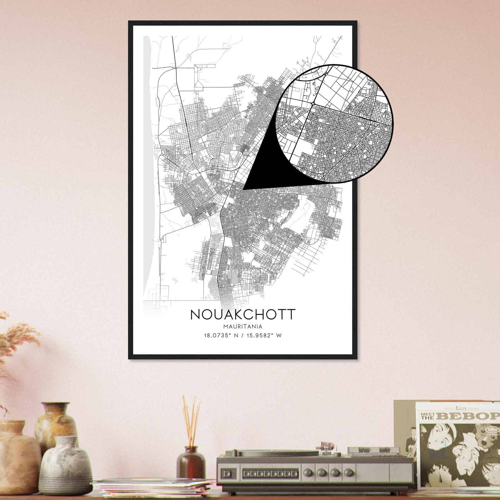 Deerfield Kansas Map Poster, Modern Home Decor Wall Art Print (Copy)