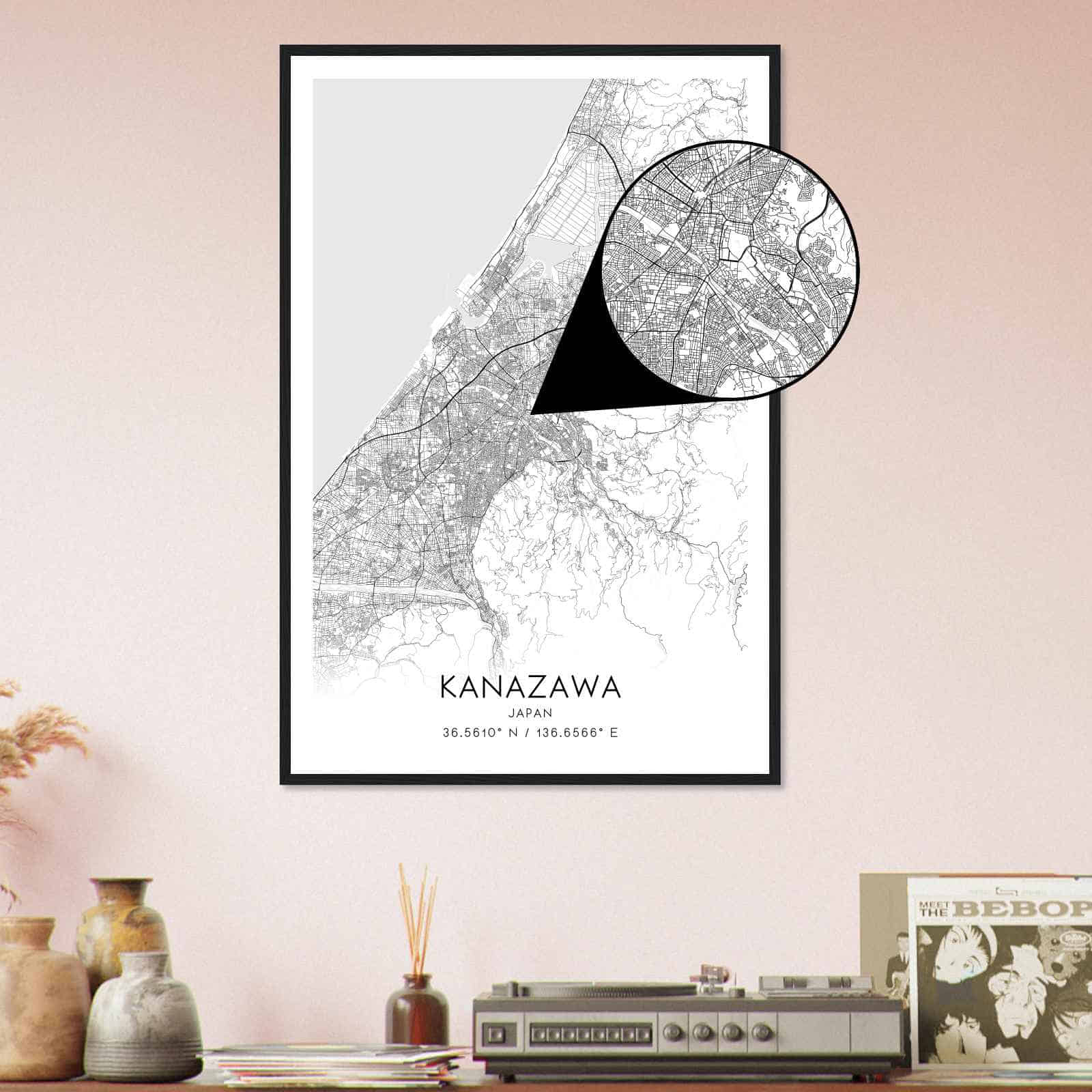 Deerfield Kansas Map Poster, Modern Home Decor Wall Art Print (Copy)