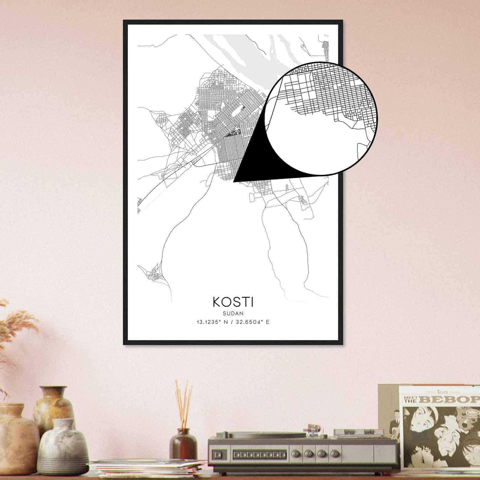 Deerfield Kansas Map Poster, Modern Home Decor Wall Art Print (Copy)