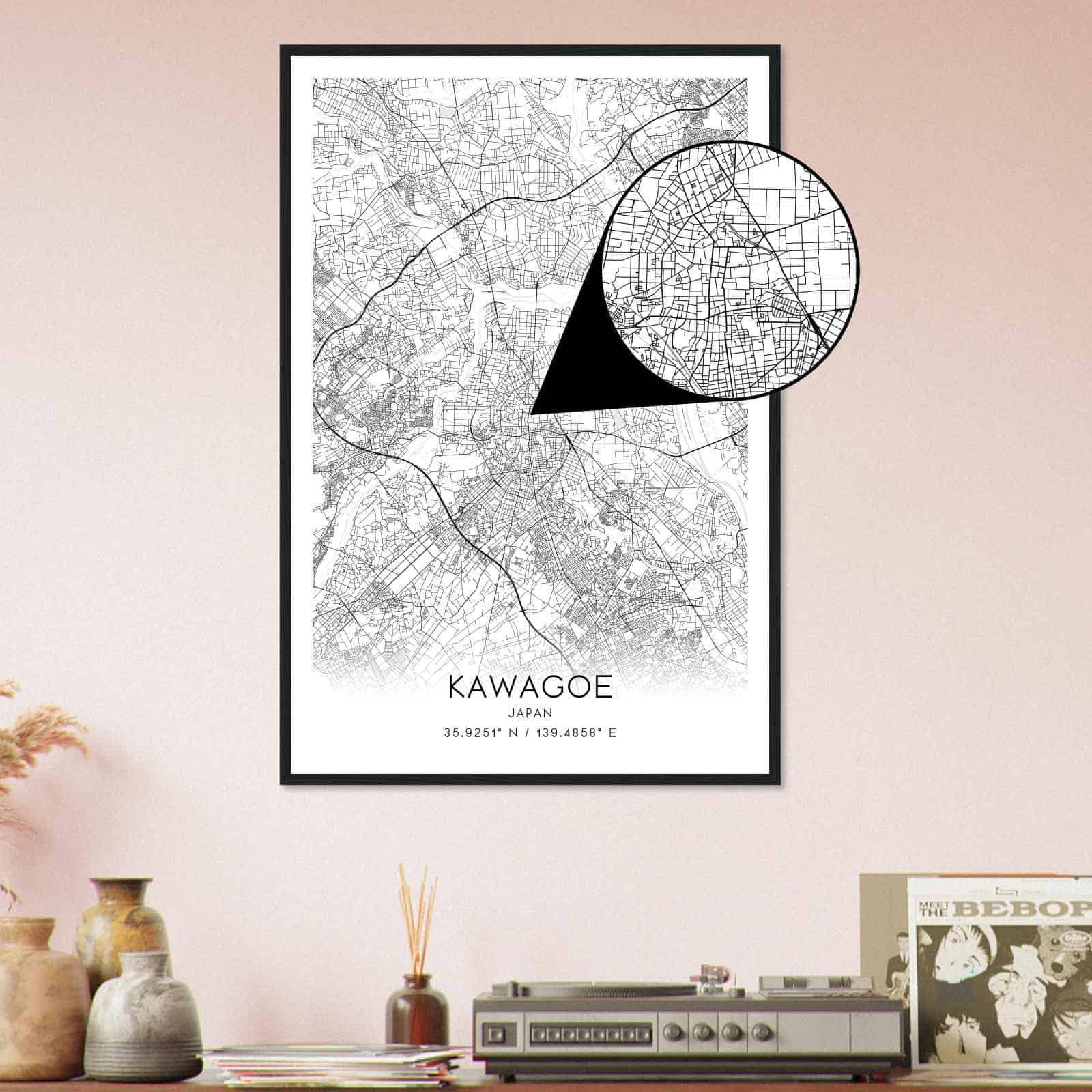 Deerfield Kansas Map Poster, Modern Home Decor Wall Art Print (Copy)