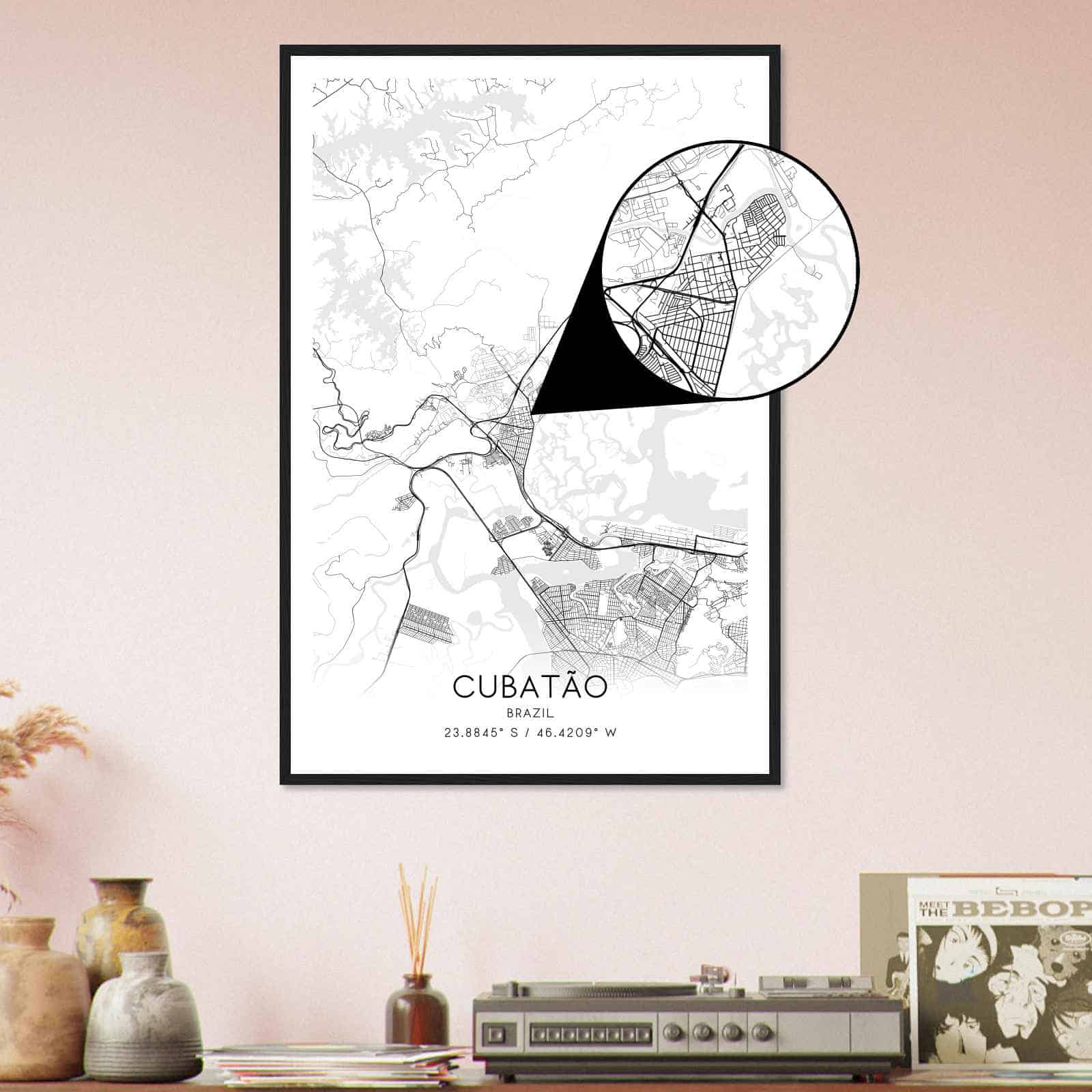 Deerfield Kansas Map Poster, Modern Home Decor Wall Art Print (Copy)