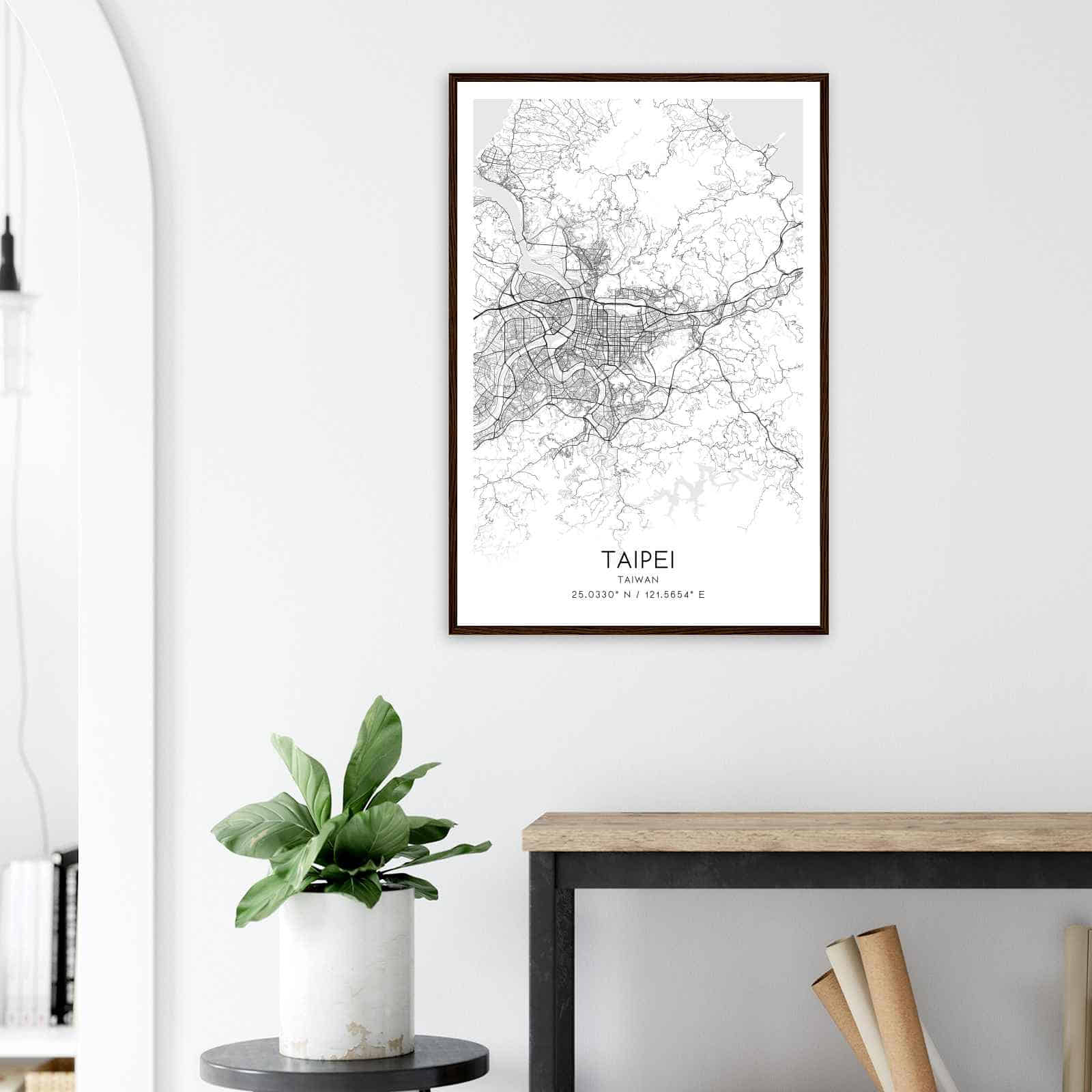 Deerfield Kansas Map Poster, Modern Home Decor Wall Art Print (Copy)