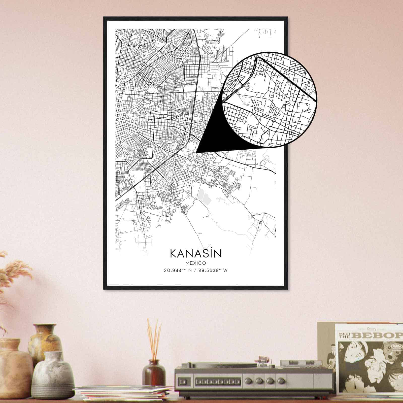 Deerfield Kansas Map Poster, Modern Home Decor Wall Art Print (Copy)