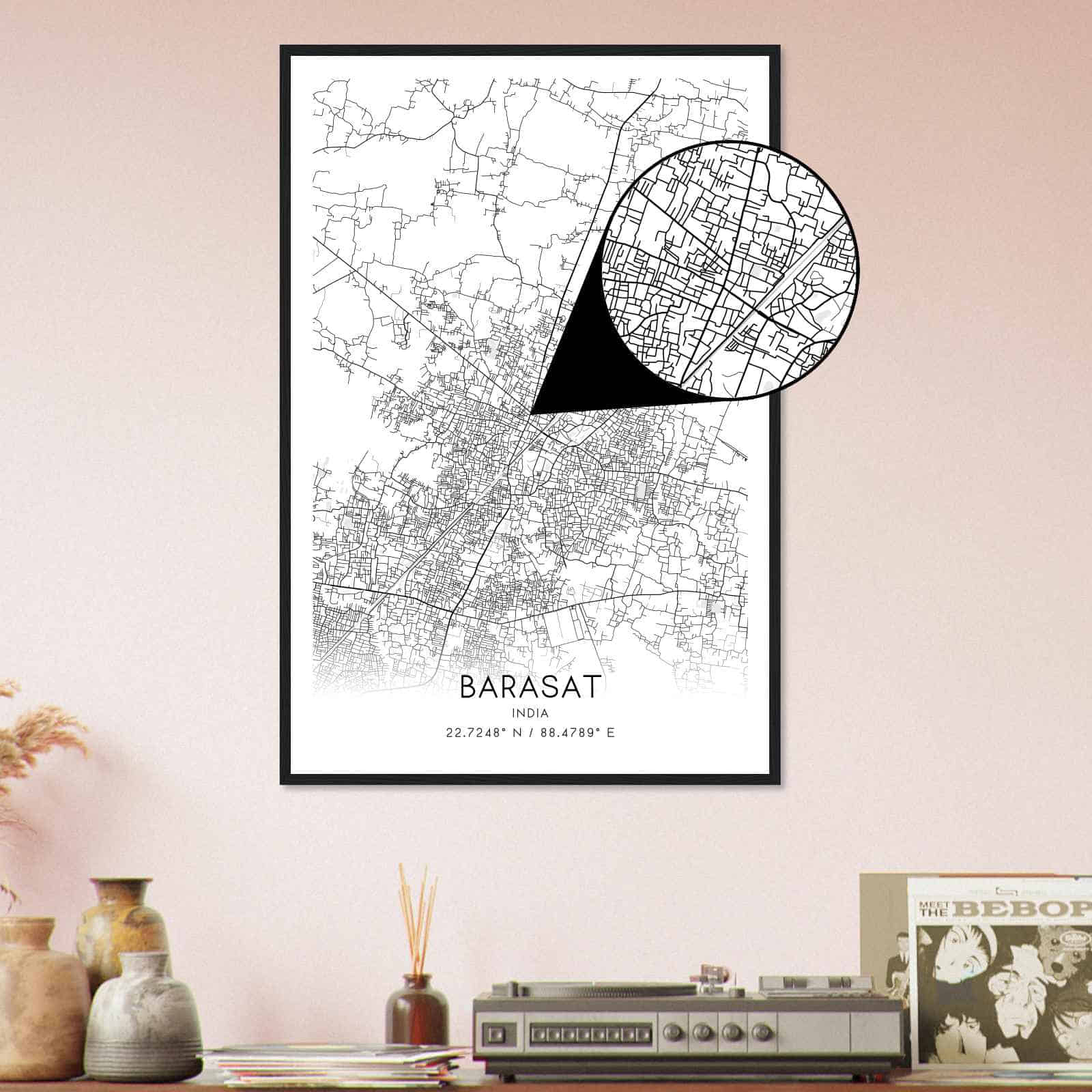 Deerfield Kansas Map Poster, Modern Home Decor Wall Art Print (Copy)
