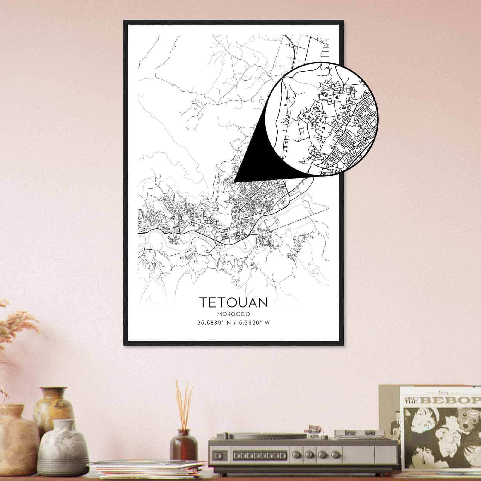 Deerfield Kansas Map Poster, Modern Home Decor Wall Art Print (Copy)