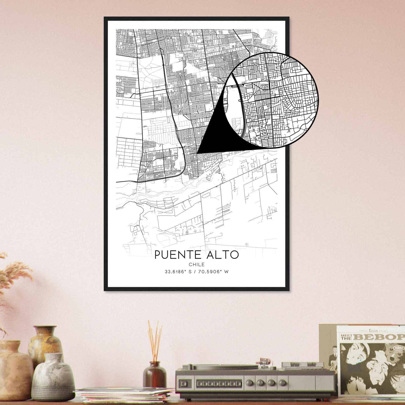 Deerfield Kansas Map Poster, Modern Home Decor Wall Art Print (Copy)