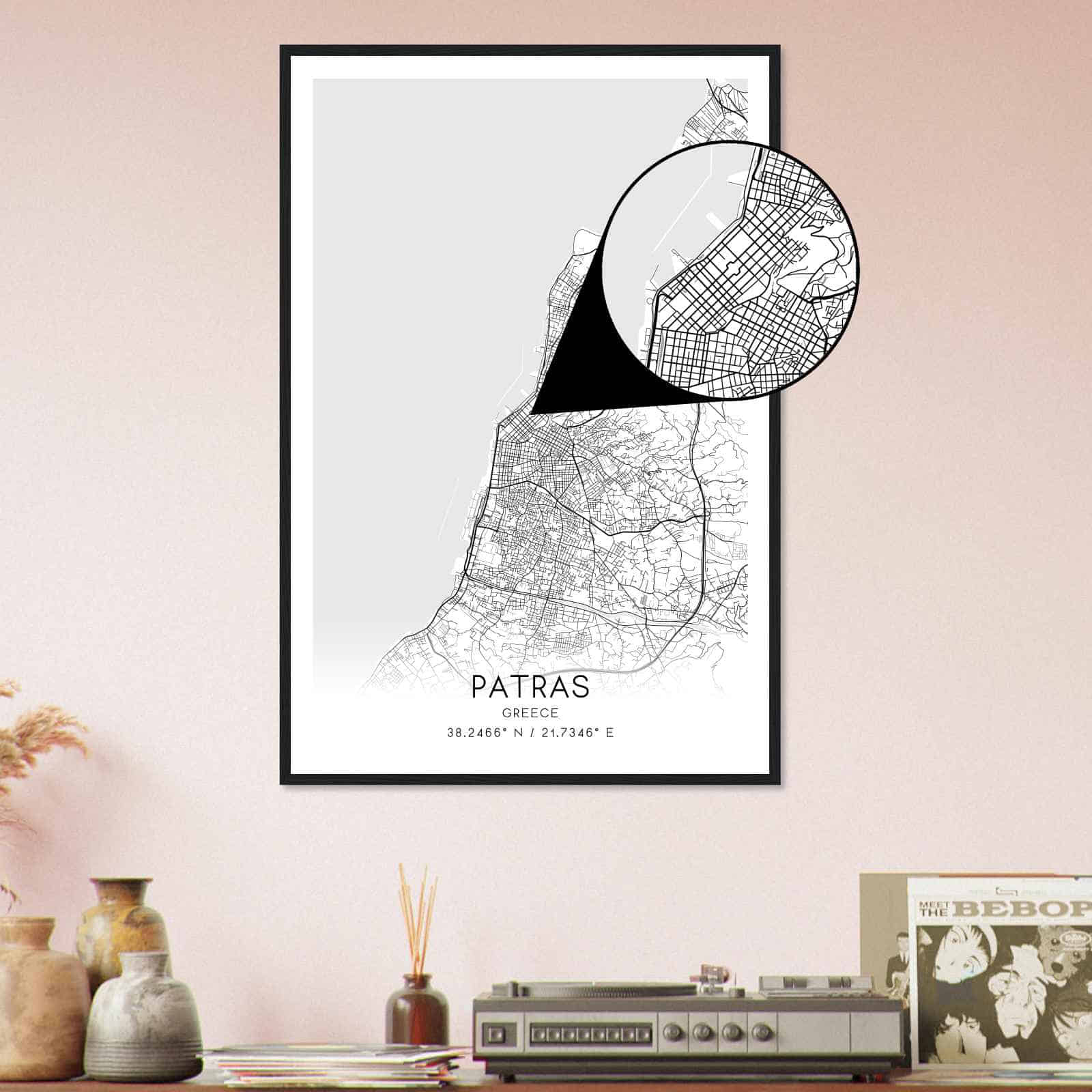 Deerfield Kansas Map Poster, Modern Home Decor Wall Art Print (Copy)