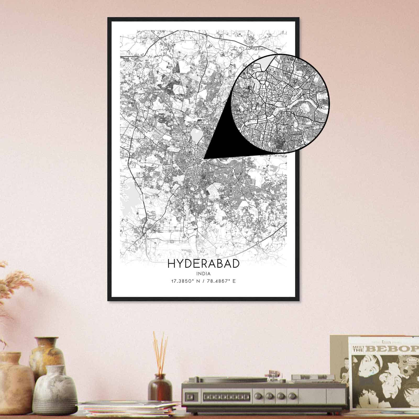 Deerfield Kansas Map Poster, Modern Home Decor Wall Art Print (Copy)