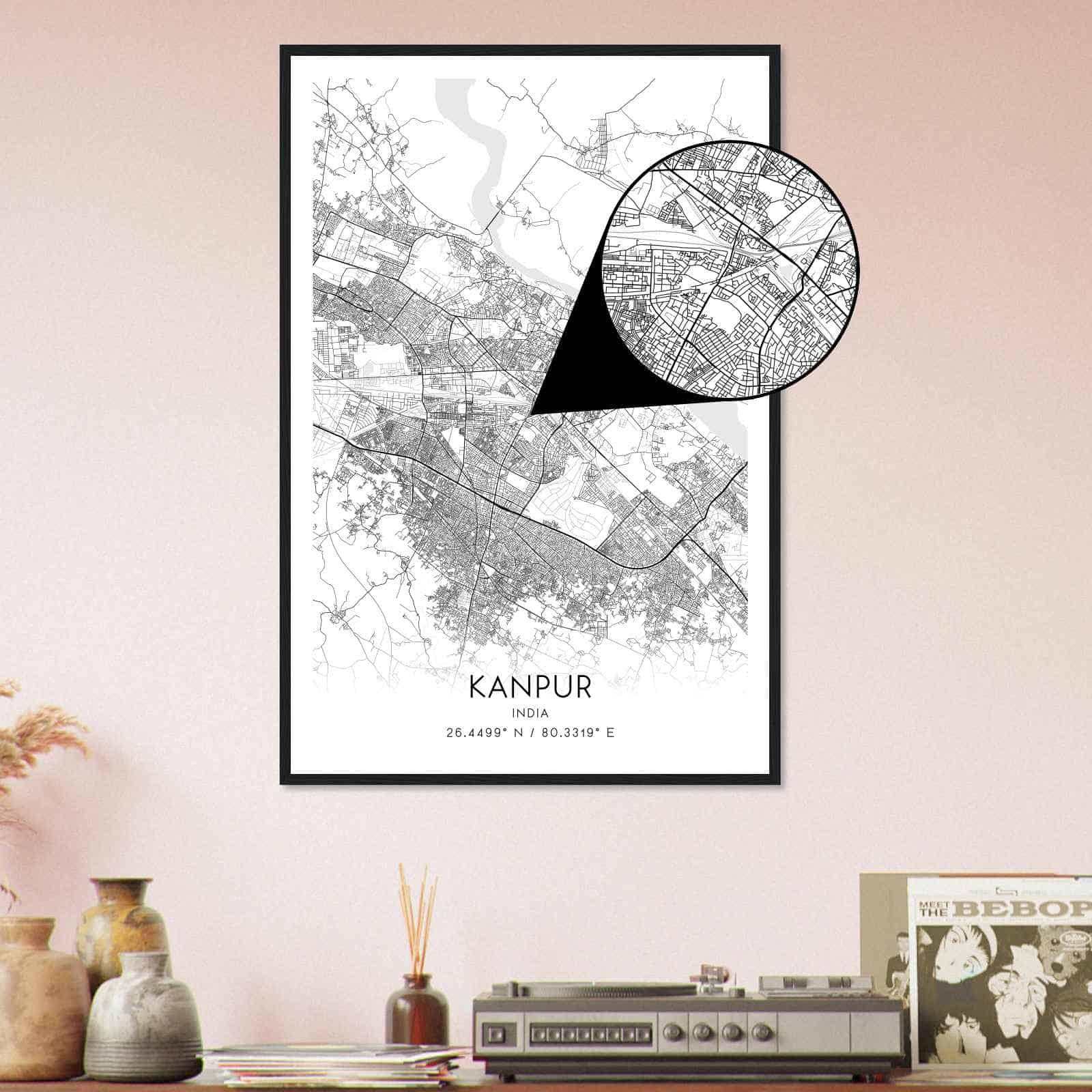 Deerfield Kansas Map Poster, Modern Home Decor Wall Art Print (Copy)