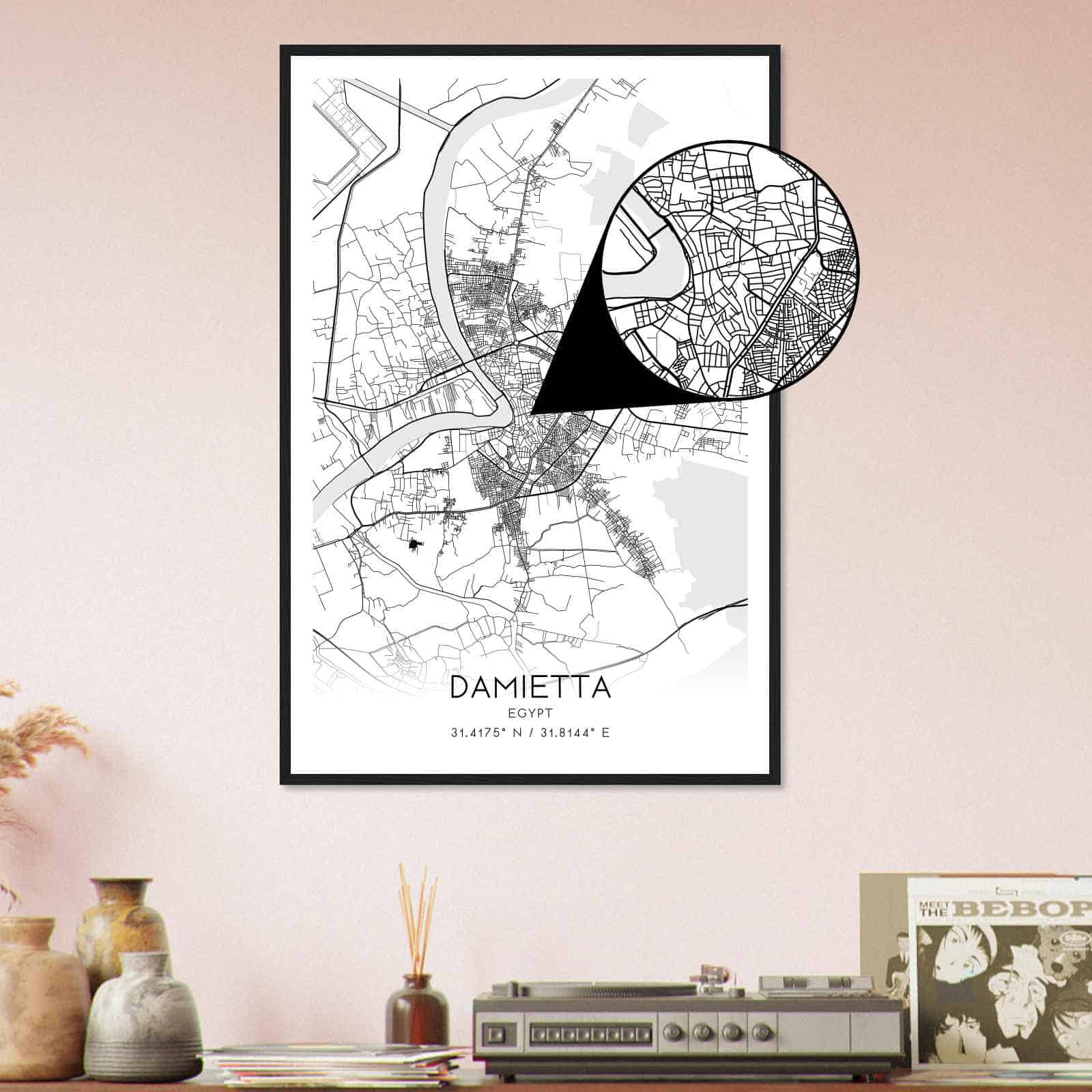 Deerfield Kansas Map Poster, Modern Home Decor Wall Art Print (Copy)