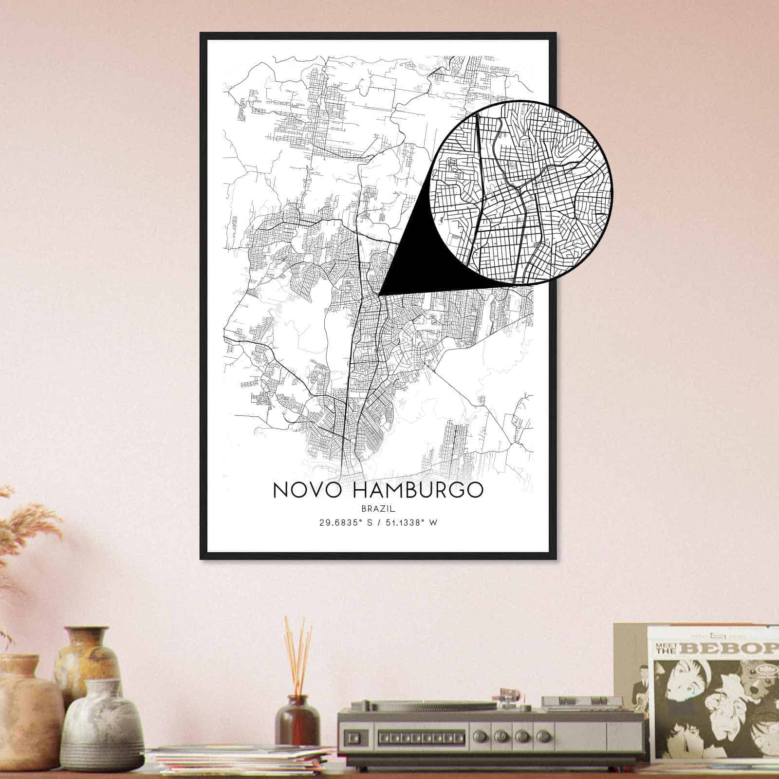 Deerfield Kansas Map Poster, Modern Home Decor Wall Art Print (Copy)