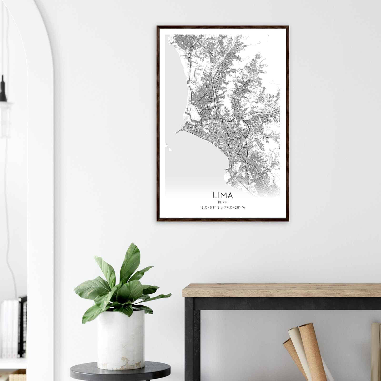 Deerfield Kansas Map Poster, Modern Home Decor Wall Art Print (Copy)