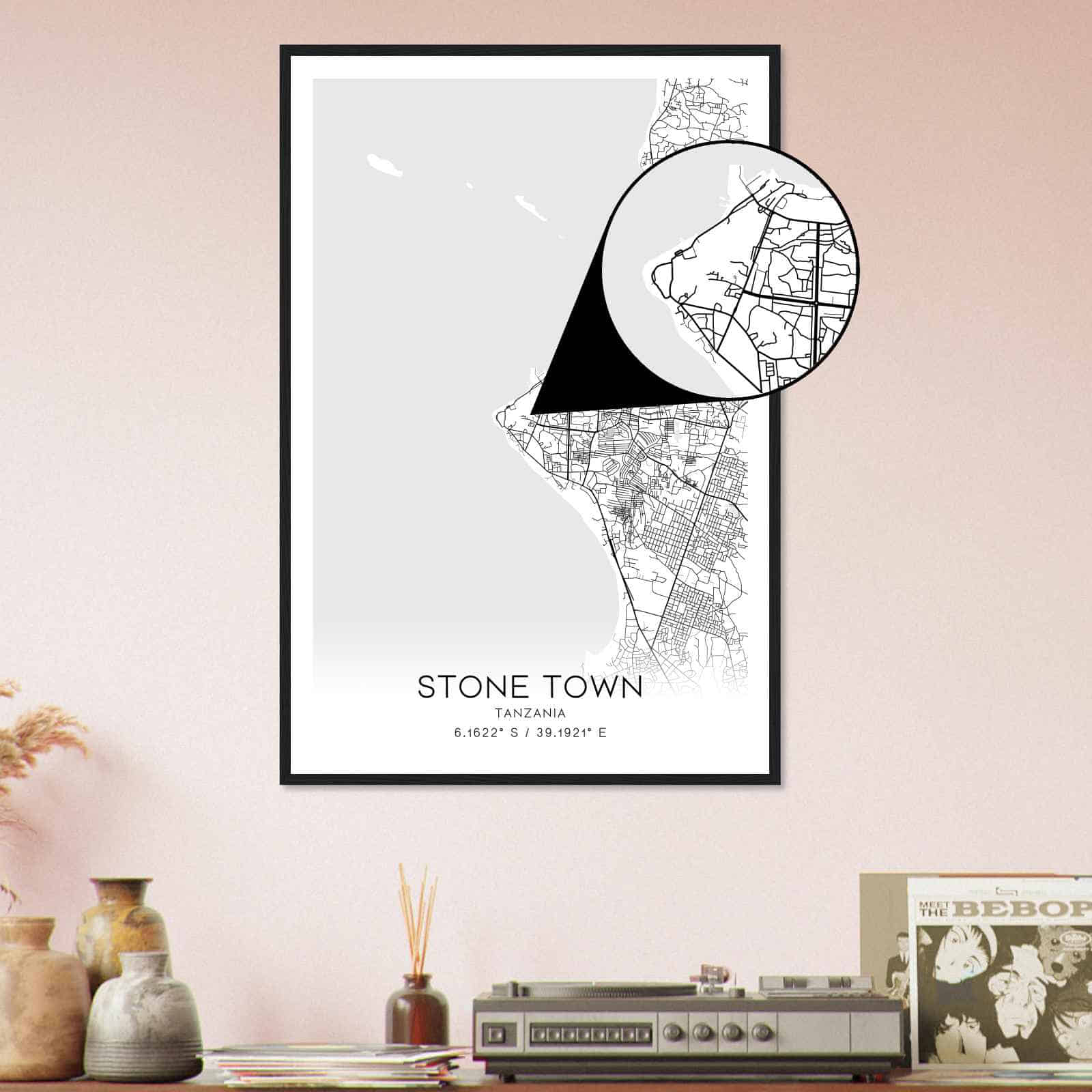 Deerfield Kansas Map Poster, Modern Home Decor Wall Art Print (Copy)