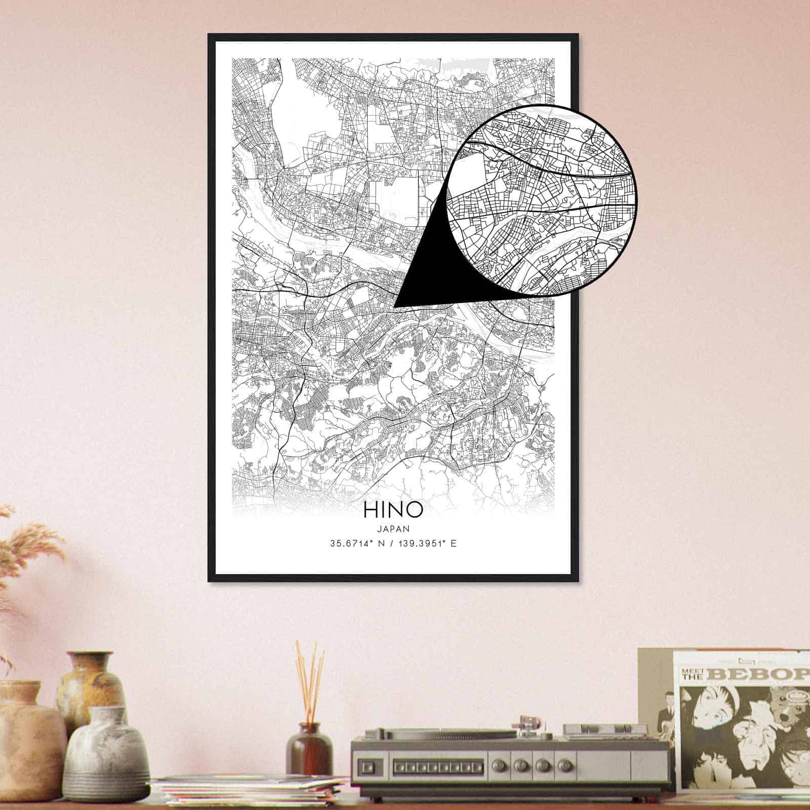 Deerfield Kansas Map Poster, Modern Home Decor Wall Art Print (Copy)