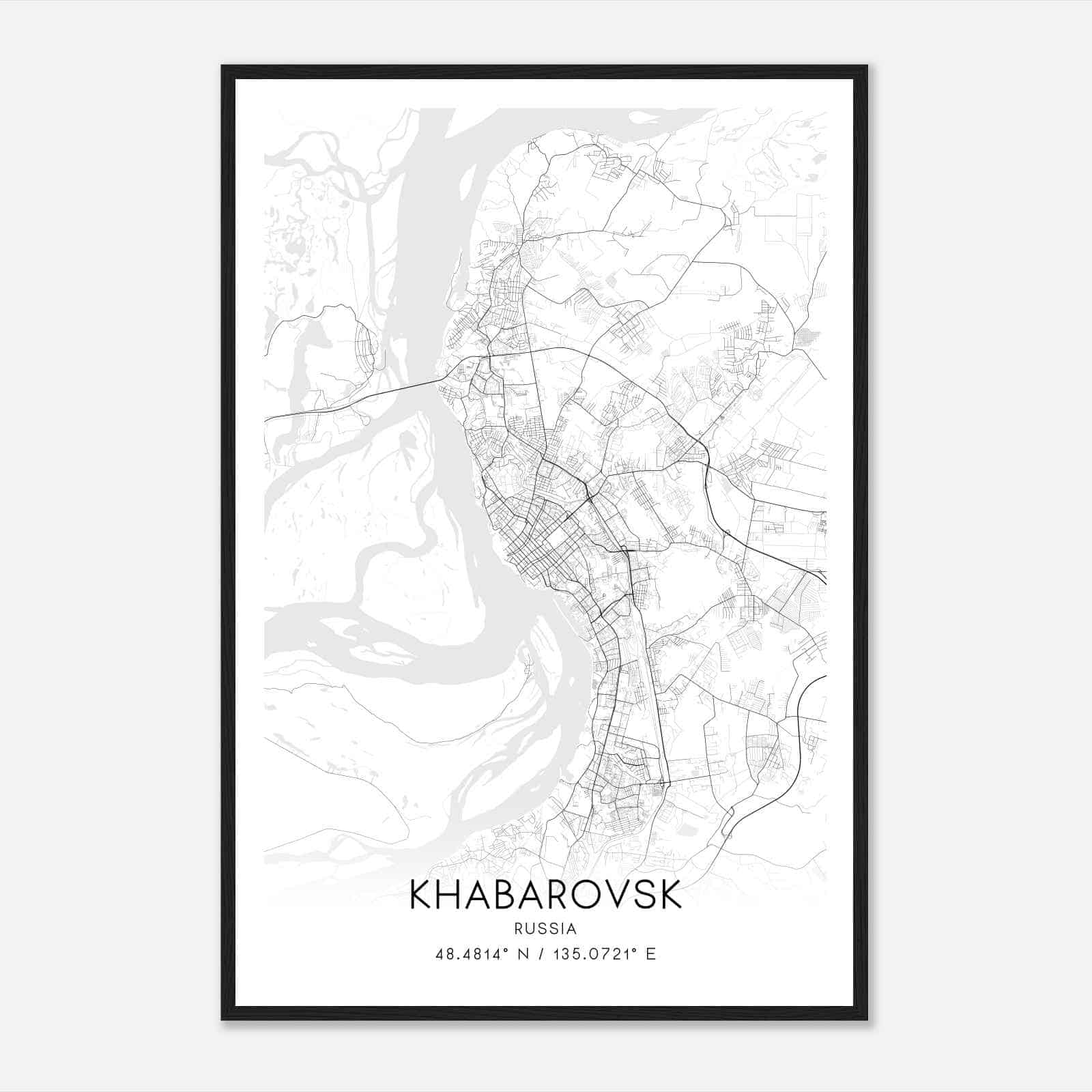 Khabarovsk Custom Maps Posters