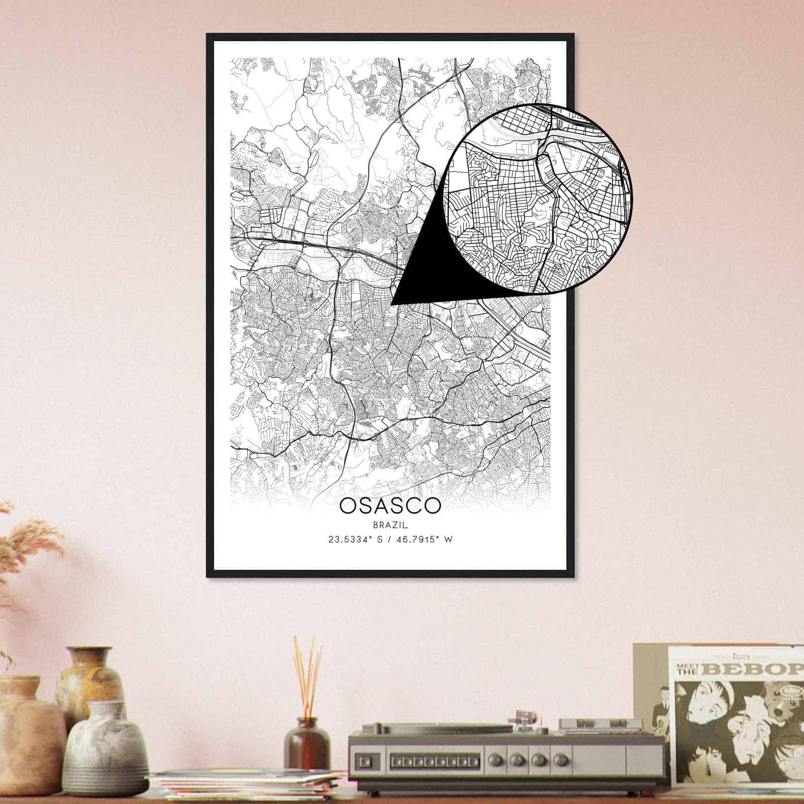 Deerfield Kansas Map Poster, Modern Home Decor Wall Art Print (Copy)