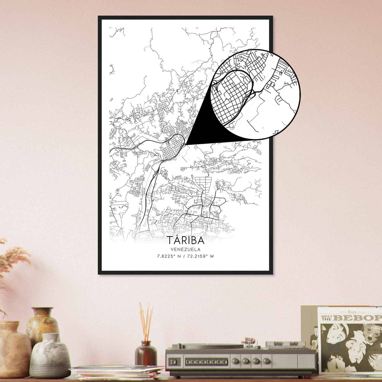 Deerfield Kansas Map Poster, Modern Home Decor Wall Art Print (Copy)