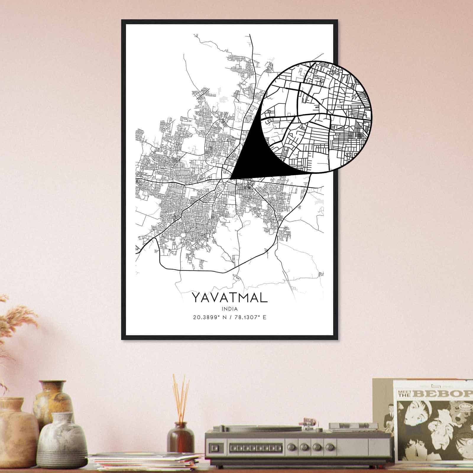 Deerfield Kansas Map Poster, Modern Home Decor Wall Art Print (Copy)