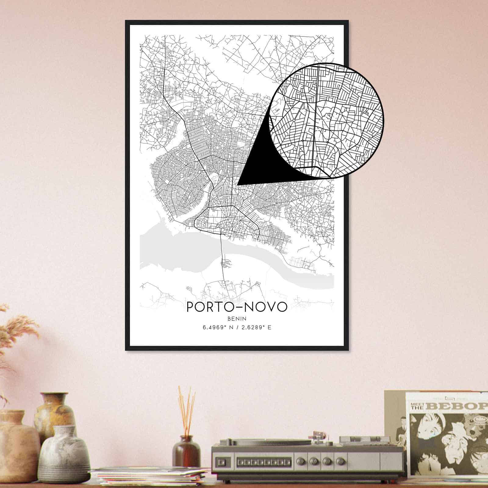 Deerfield Kansas Map Poster, Modern Home Decor Wall Art Print (Copy)