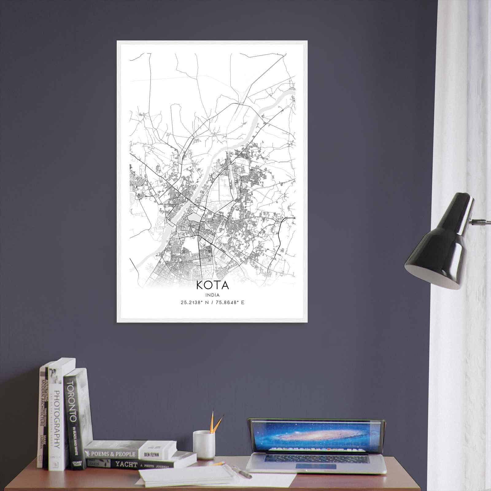 Deerfield Kansas Map Poster, Modern Home Decor Wall Art Print (Copy)