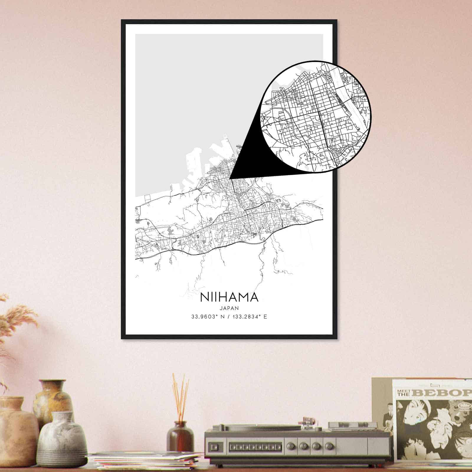 Deerfield Kansas Map Poster, Modern Home Decor Wall Art Print (Copy)