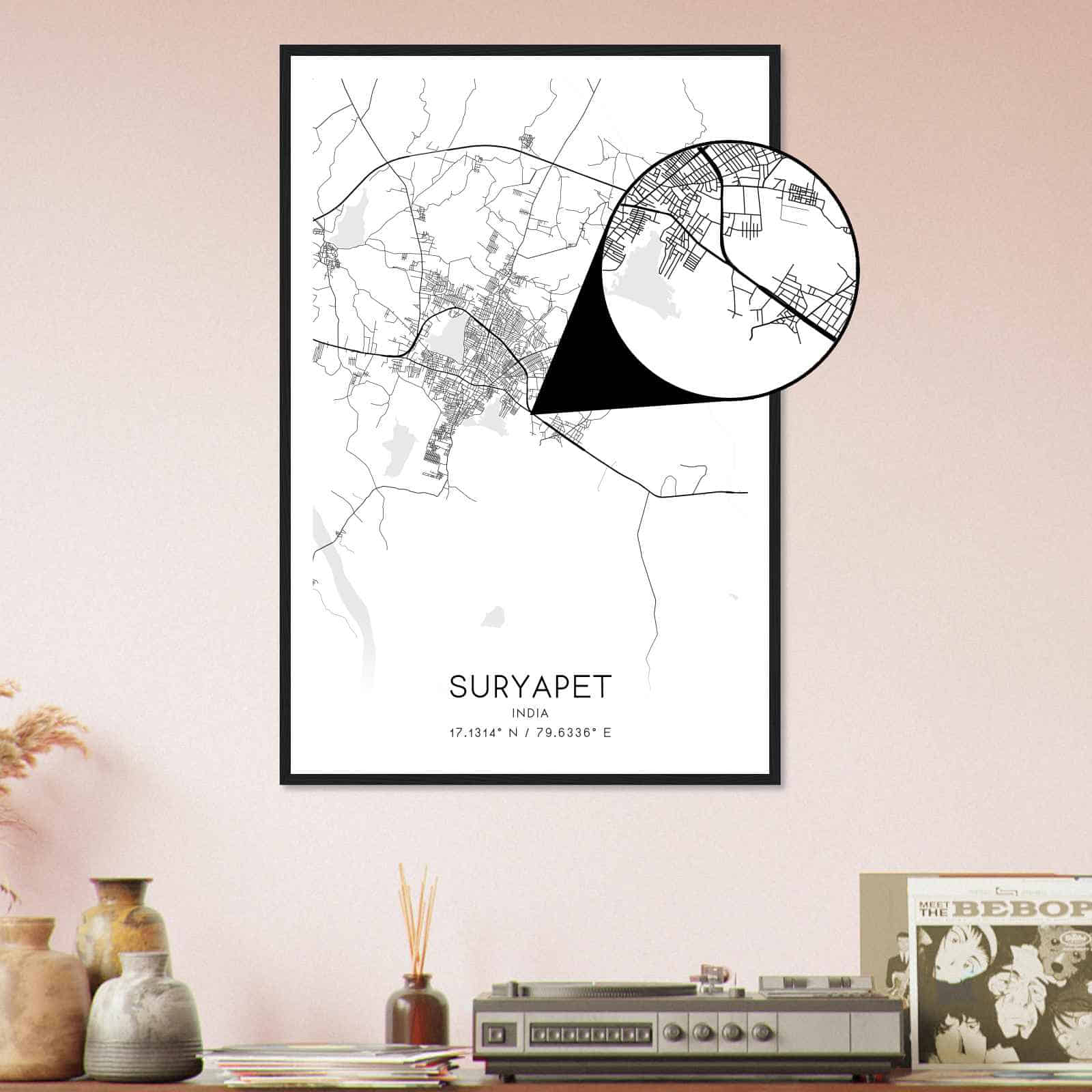 Deerfield Kansas Map Poster, Modern Home Decor Wall Art Print (Copy)