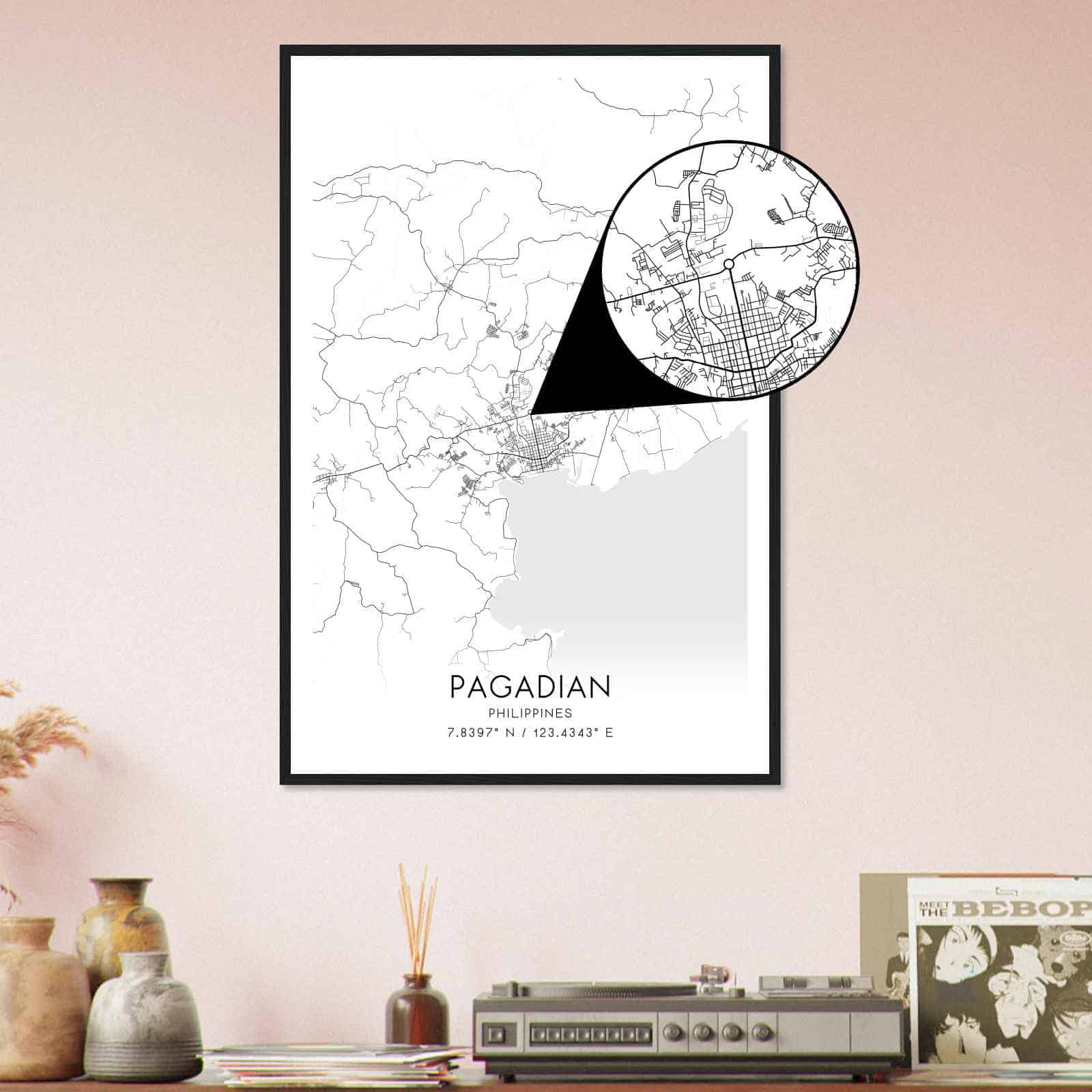 Deerfield Kansas Map Poster, Modern Home Decor Wall Art Print (Copy)