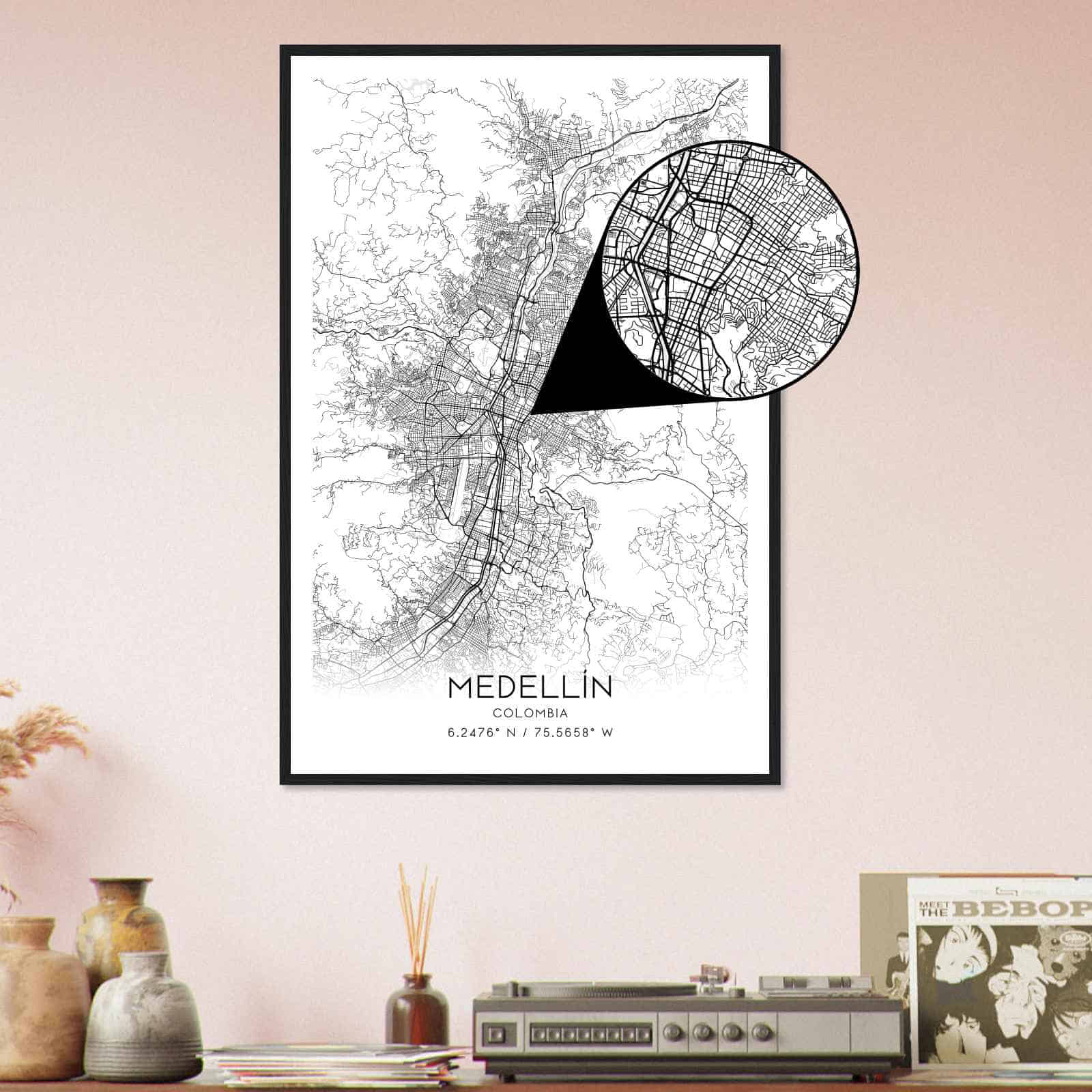 Deerfield Kansas Map Poster, Modern Home Decor Wall Art Print (Copy)