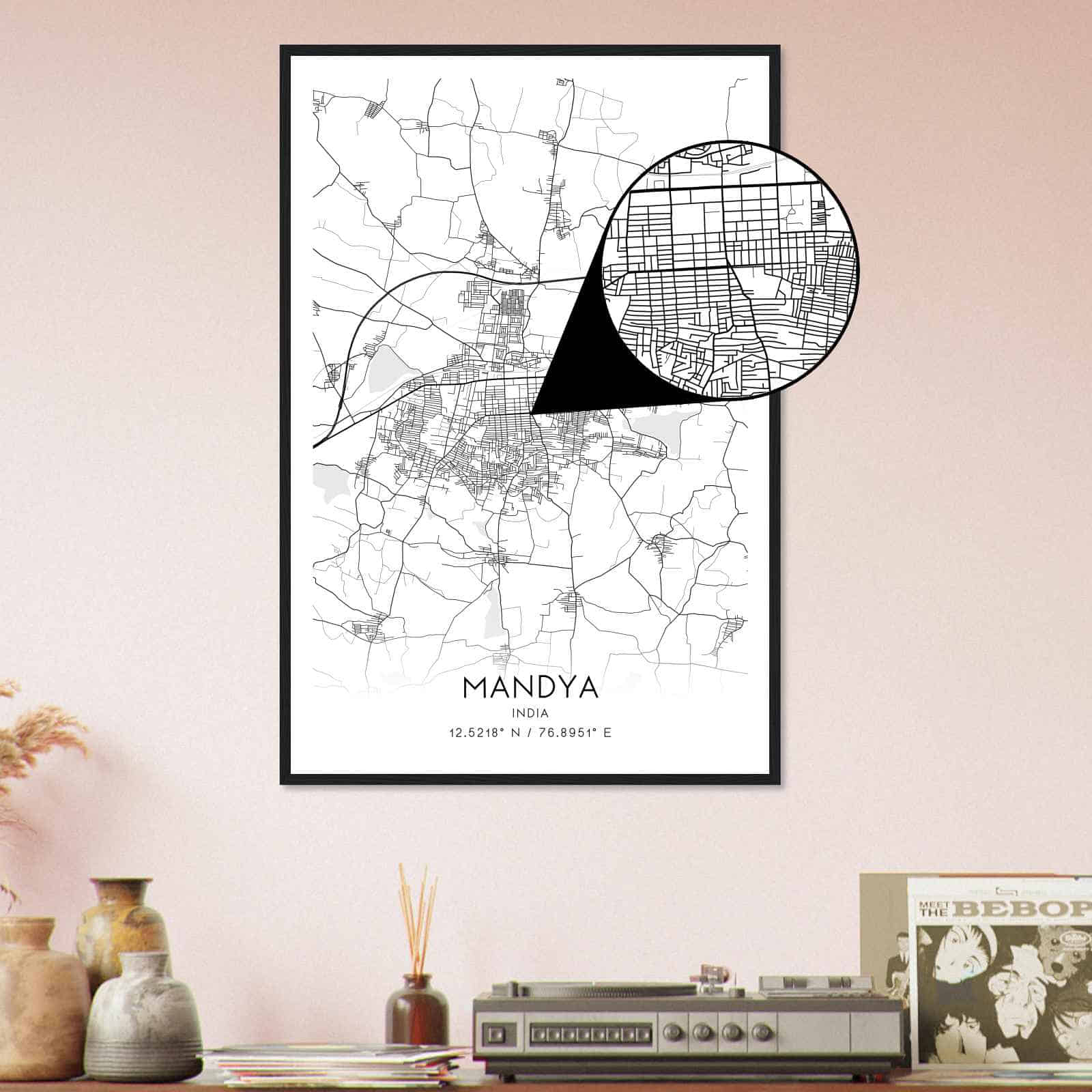 Deerfield Kansas Map Poster, Modern Home Decor Wall Art Print (Copy)