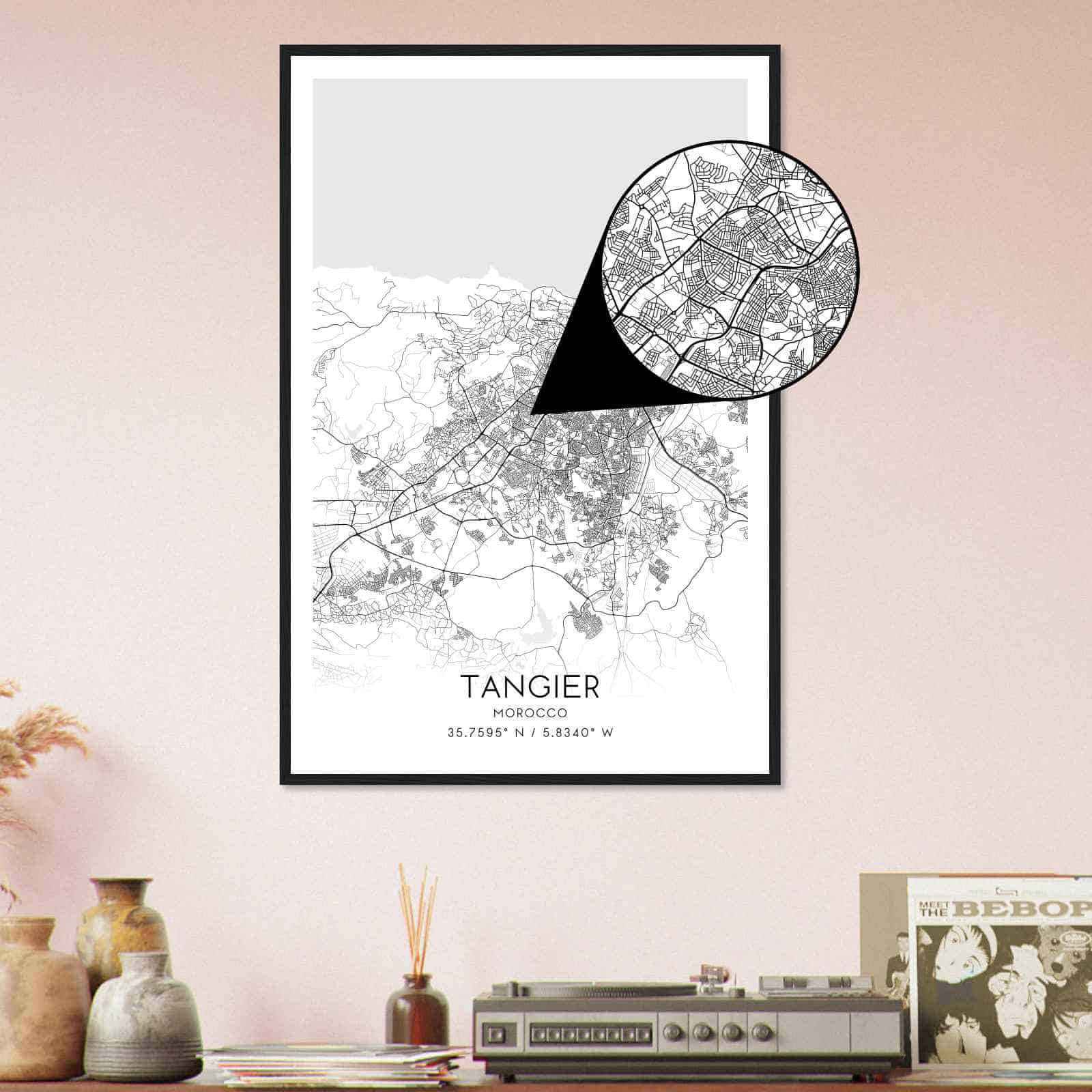 Deerfield Kansas Map Poster, Modern Home Decor Wall Art Print (Copy)