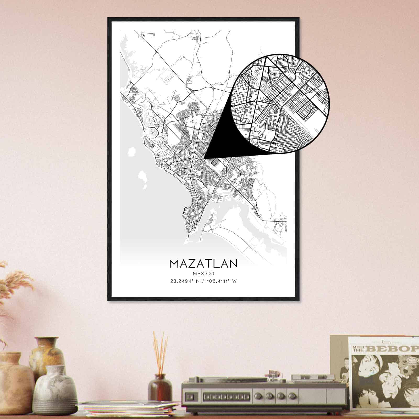 Deerfield Kansas Map Poster, Modern Home Decor Wall Art Print (Copy)