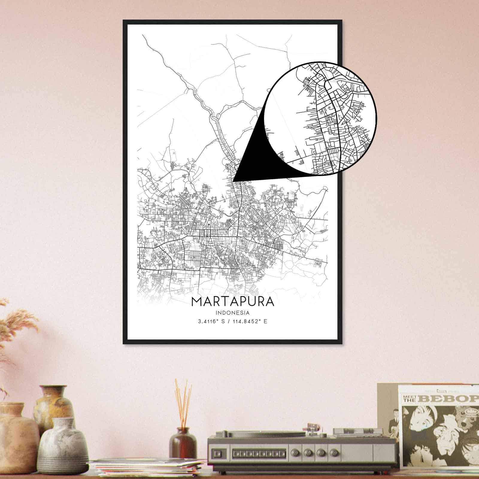 Deerfield Kansas Map Poster, Modern Home Decor Wall Art Print (Copy)