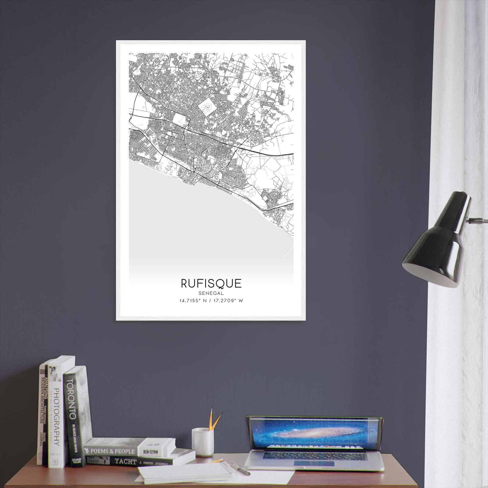 Deerfield Kansas Map Poster, Modern Home Decor Wall Art Print (Copy)