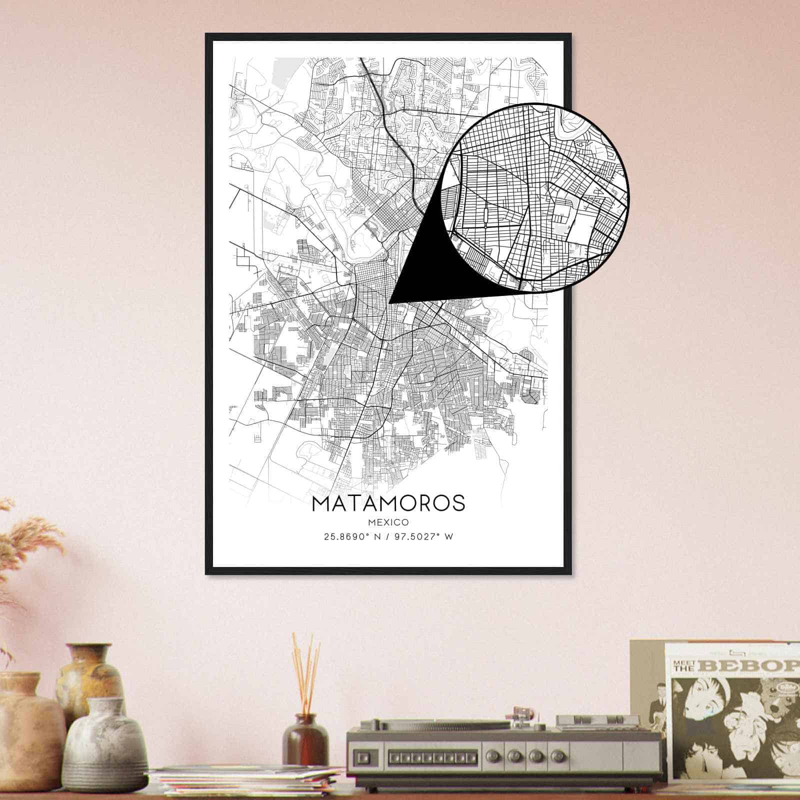 Deerfield Kansas Map Poster, Modern Home Decor Wall Art Print (Copy)