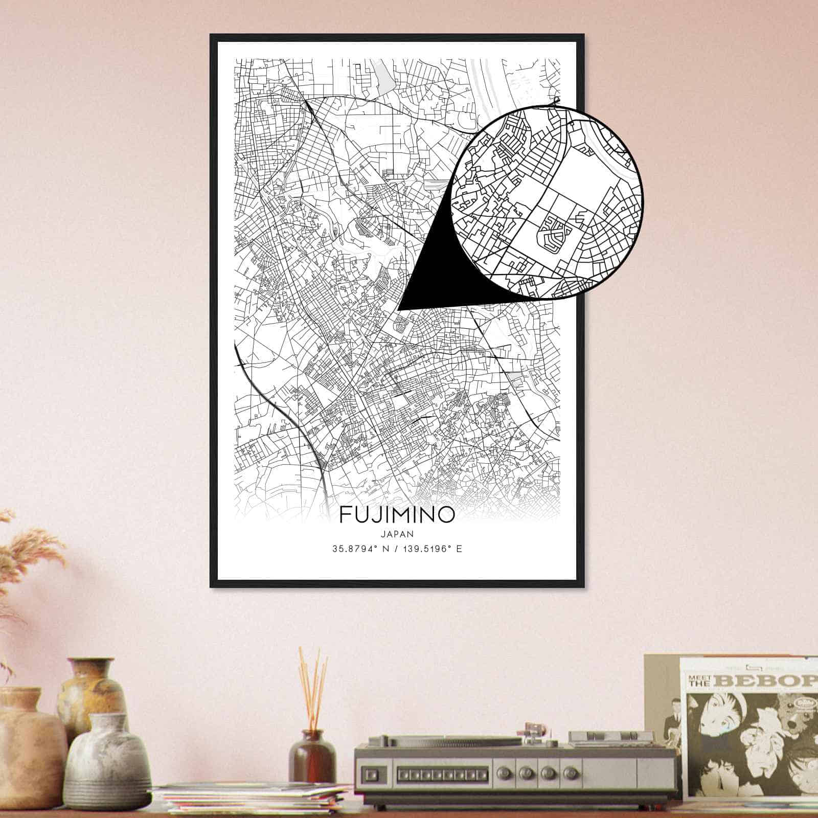 Deerfield Kansas Map Poster, Modern Home Decor Wall Art Print (Copy)