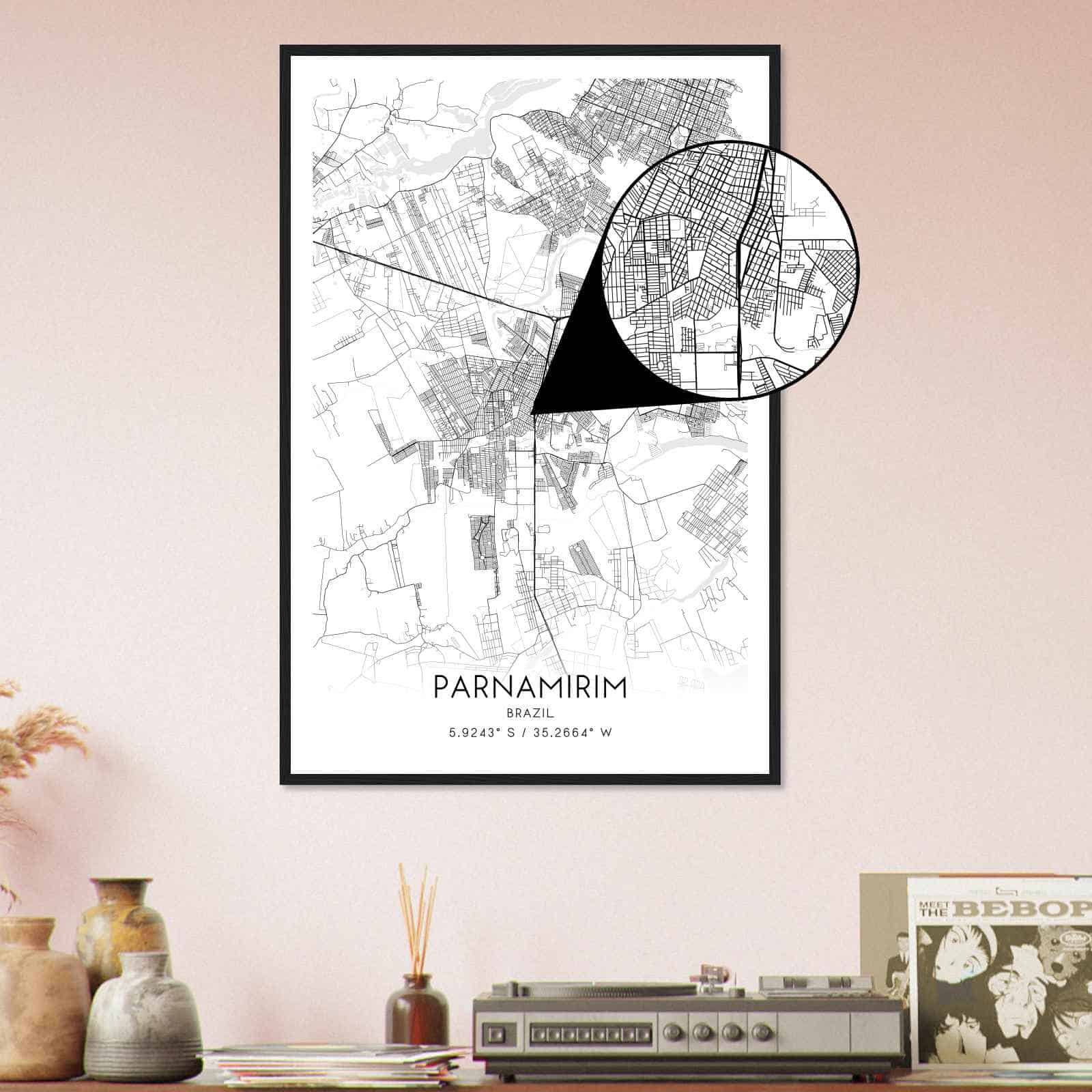 Deerfield Kansas Map Poster, Modern Home Decor Wall Art Print (Copy)